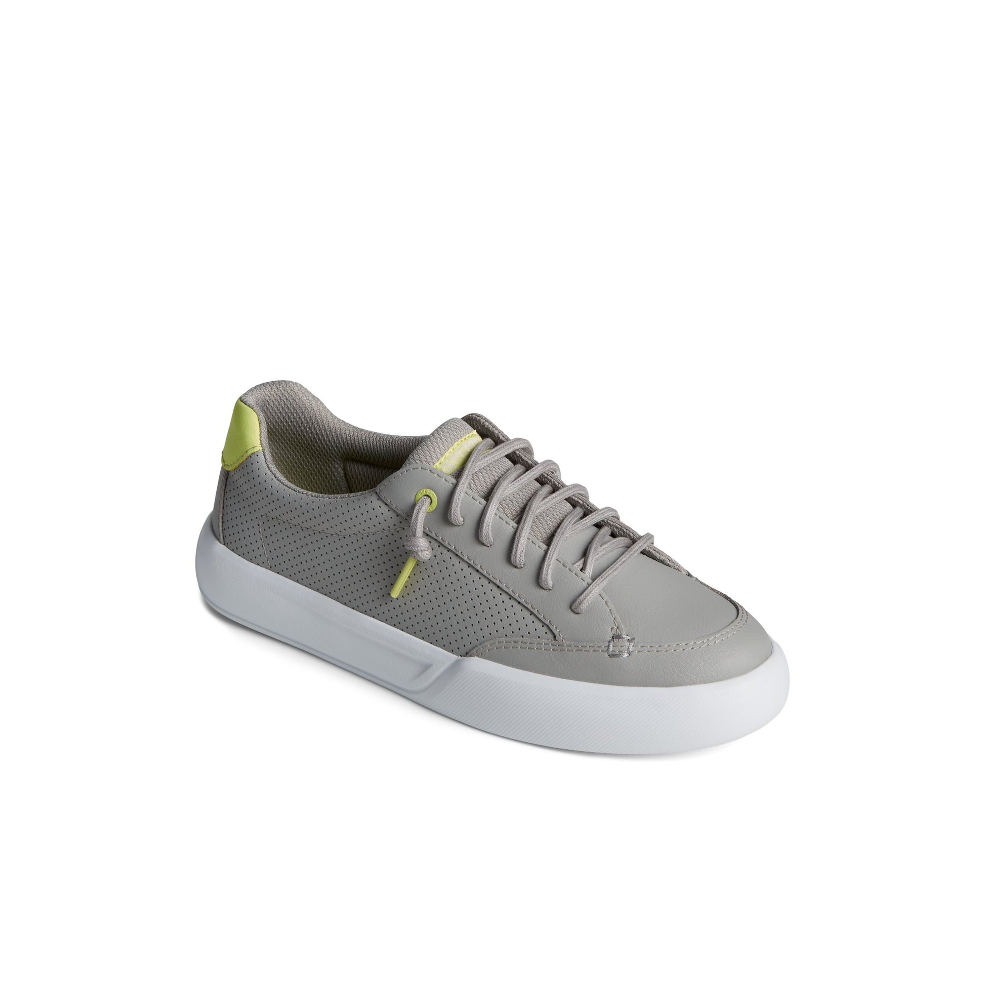 Three-quarter angle of Grey Breaker Pop Sneaker 's front side