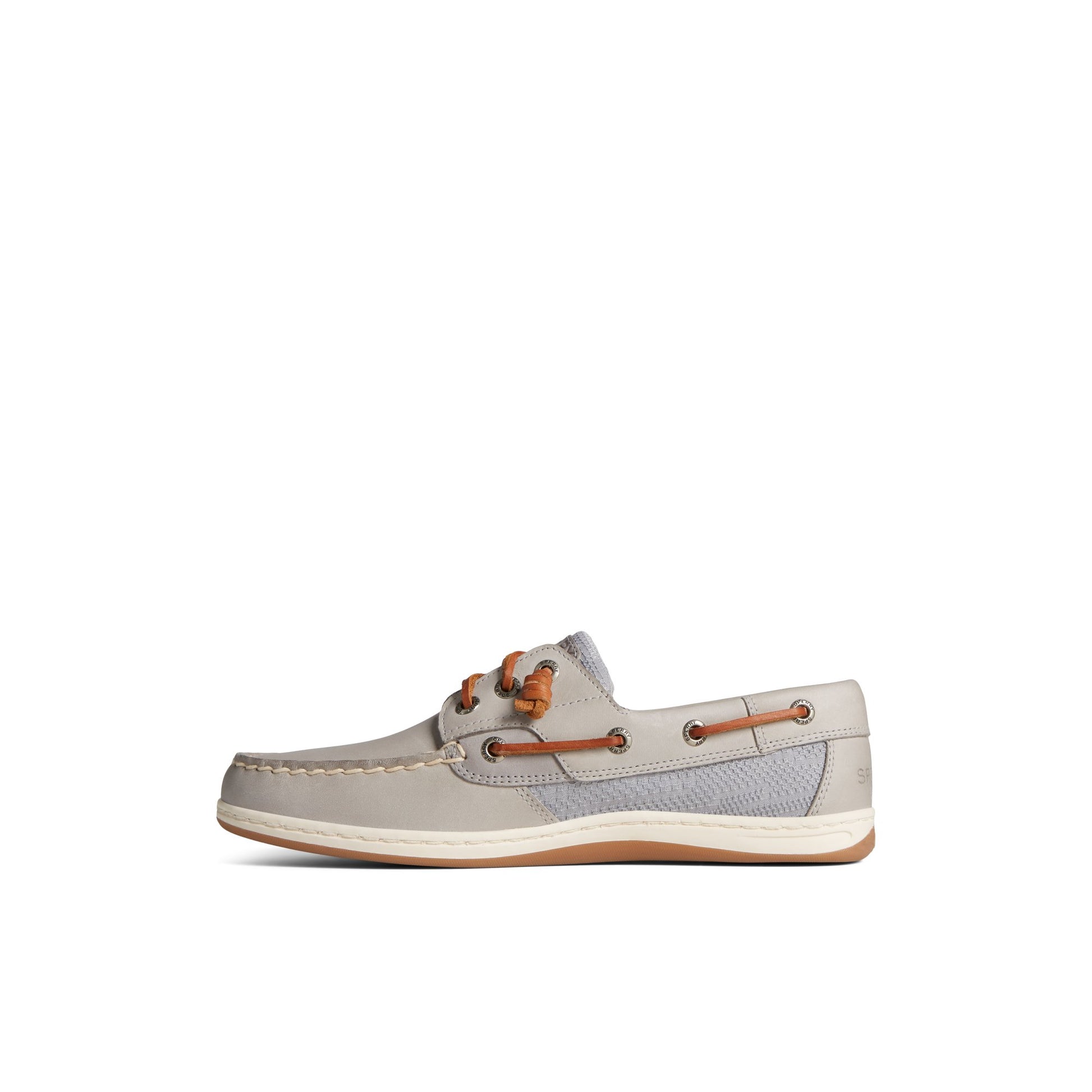 Side view of Grey Songfish Jacquard Boat Shoe Boat Shoes