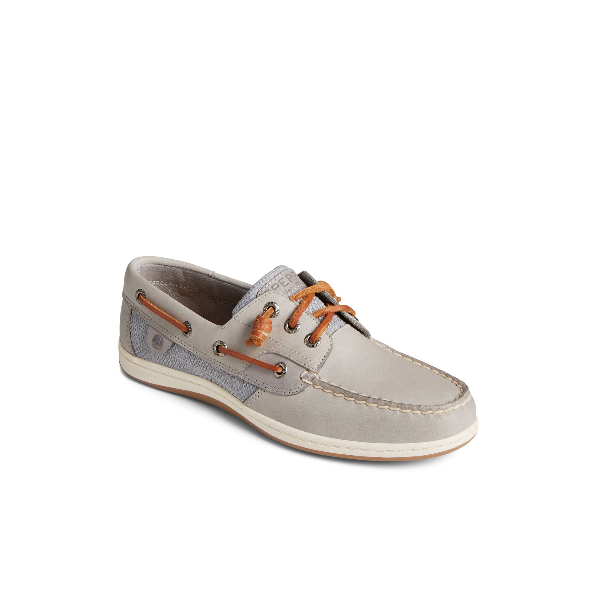 Three-quarter angle of Grey Songfish Jacquard Boat Shoe Boat Shoes's front side