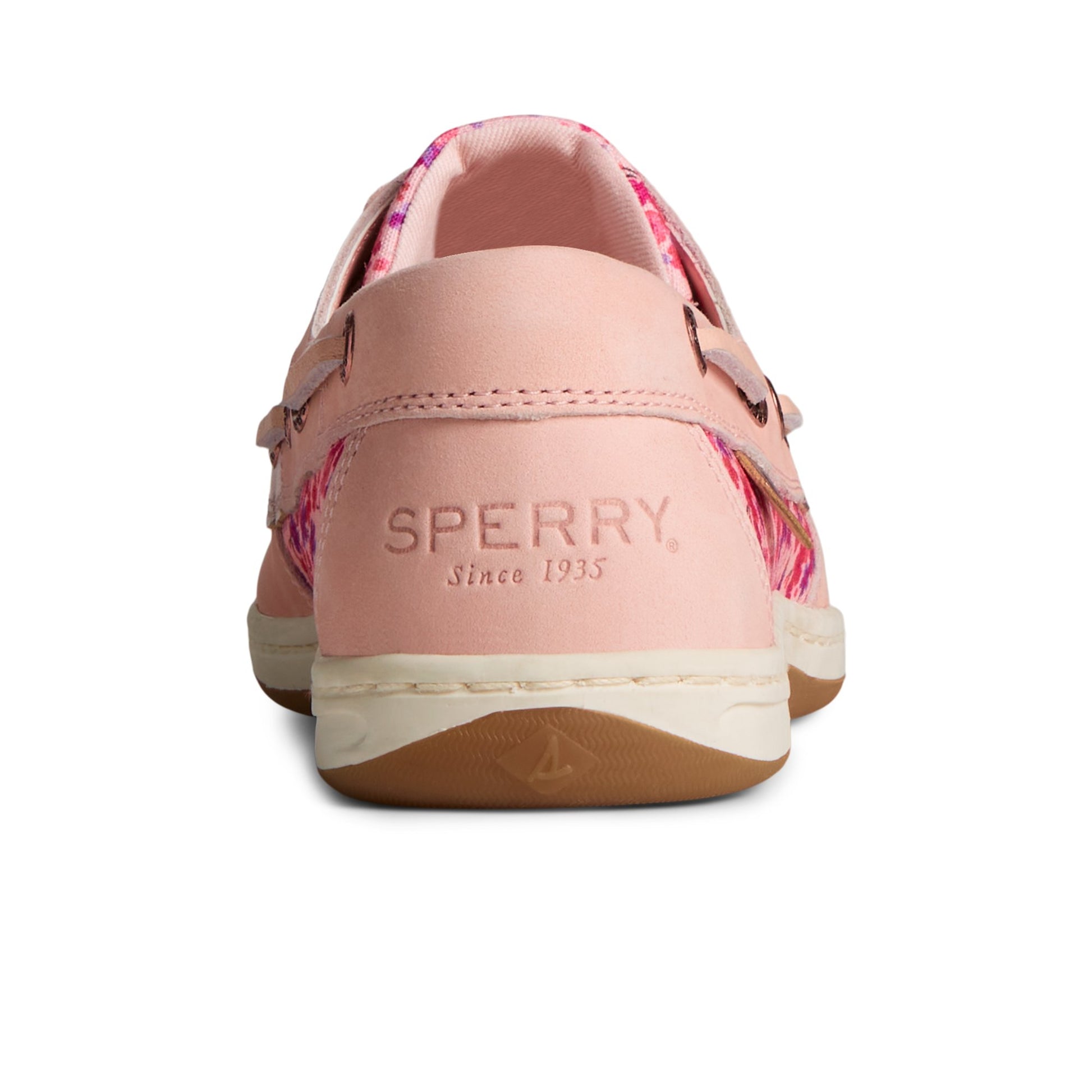 Close-up of the Light Red Koifish Floral Boat Shoe Boat Shoes