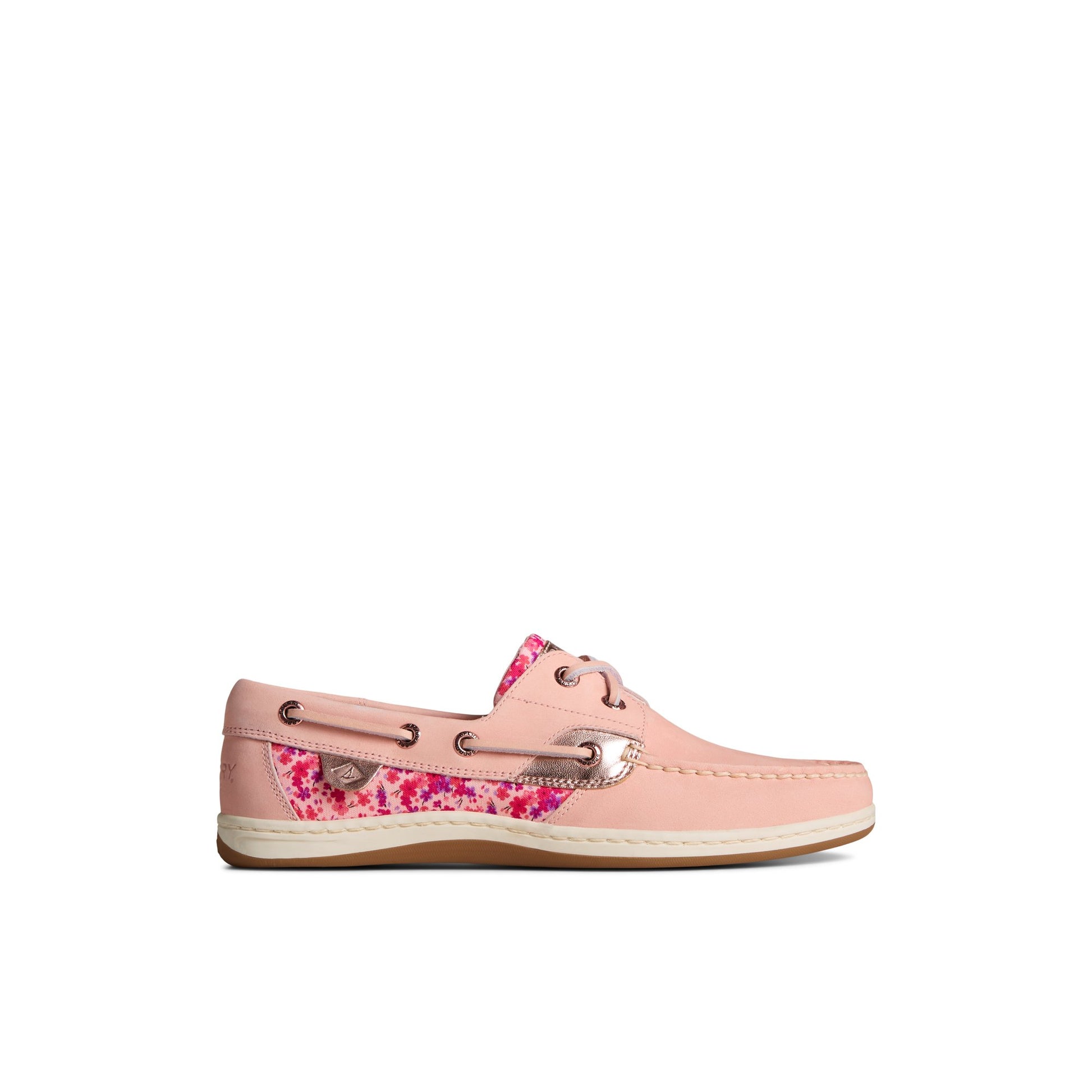 Main View of Light Red Koifish Floral Boat Shoe Boat Shoes for Womens