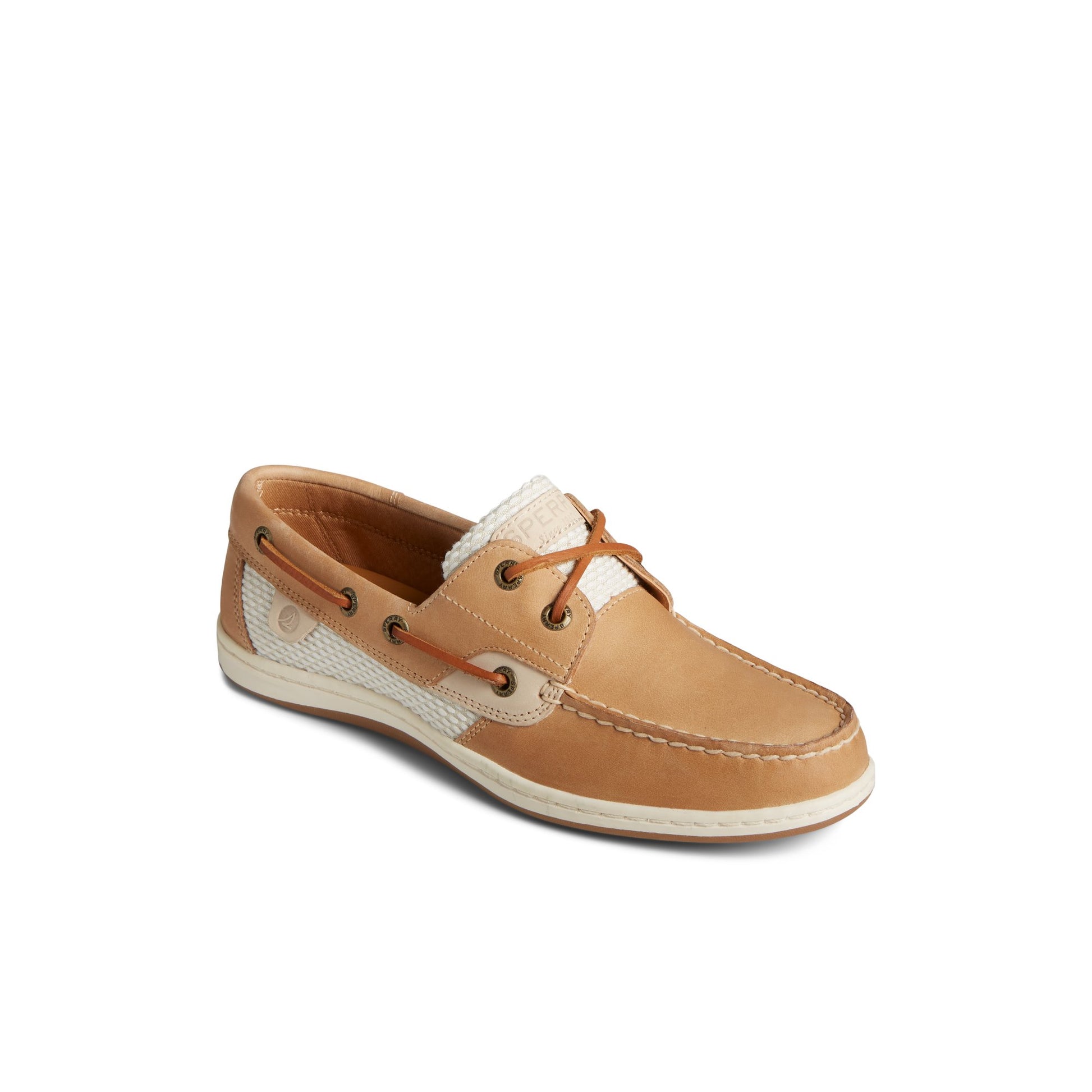 Three-quarter angle of Medium Beige Koifish Two-Tone Boat Shoe Boat Shoes's front side