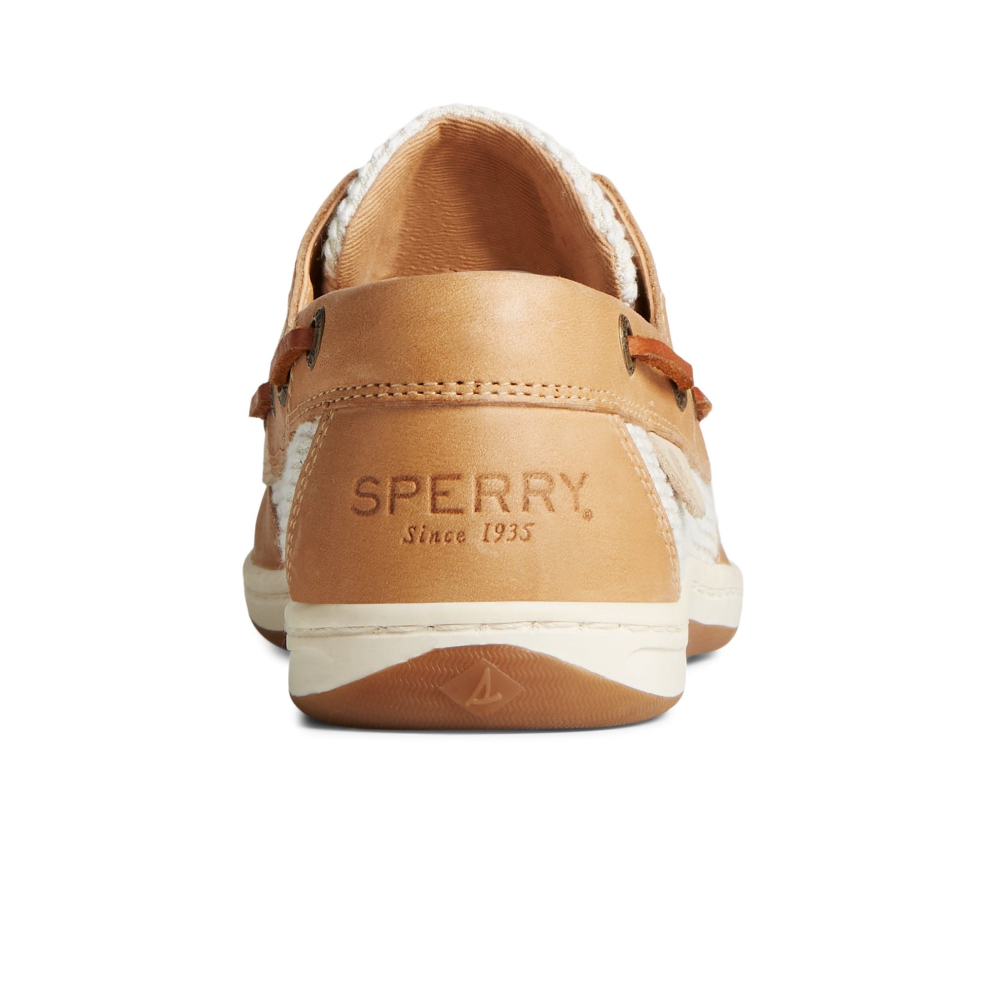 Close-up of the Medium Beige Koifish Two-Tone Boat Shoe Boat Shoes