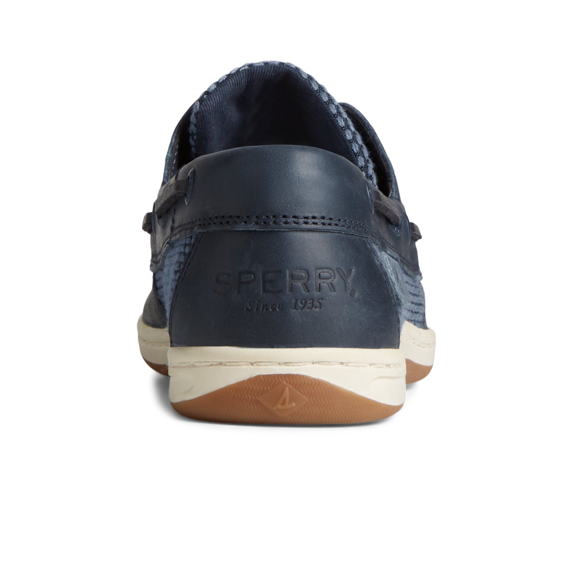Close-up of the Navy Koifish Two-Tone Boat Shoe Boat Shoes