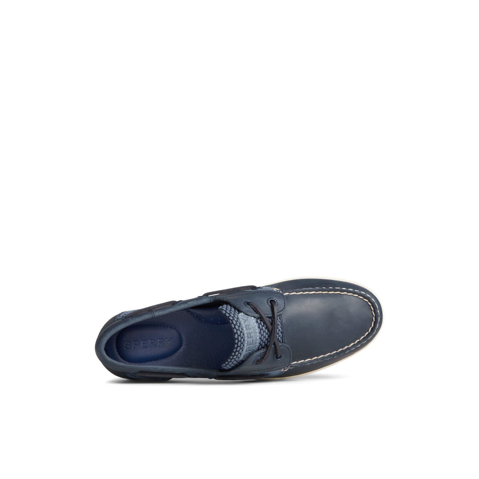 Top-down view of the Navy Koifish Two-Tone Boat Shoe Boat Shoes