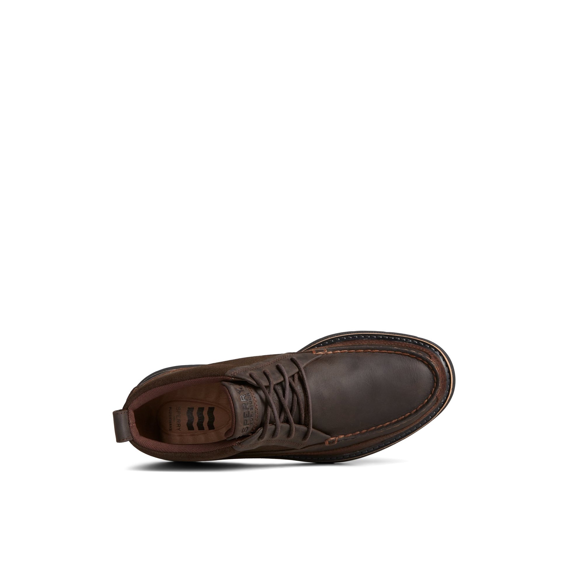 Top-down view of the Brown Authentic Original™ PLUSHWAVE™ Lug Chukka Boot Chukka Boots