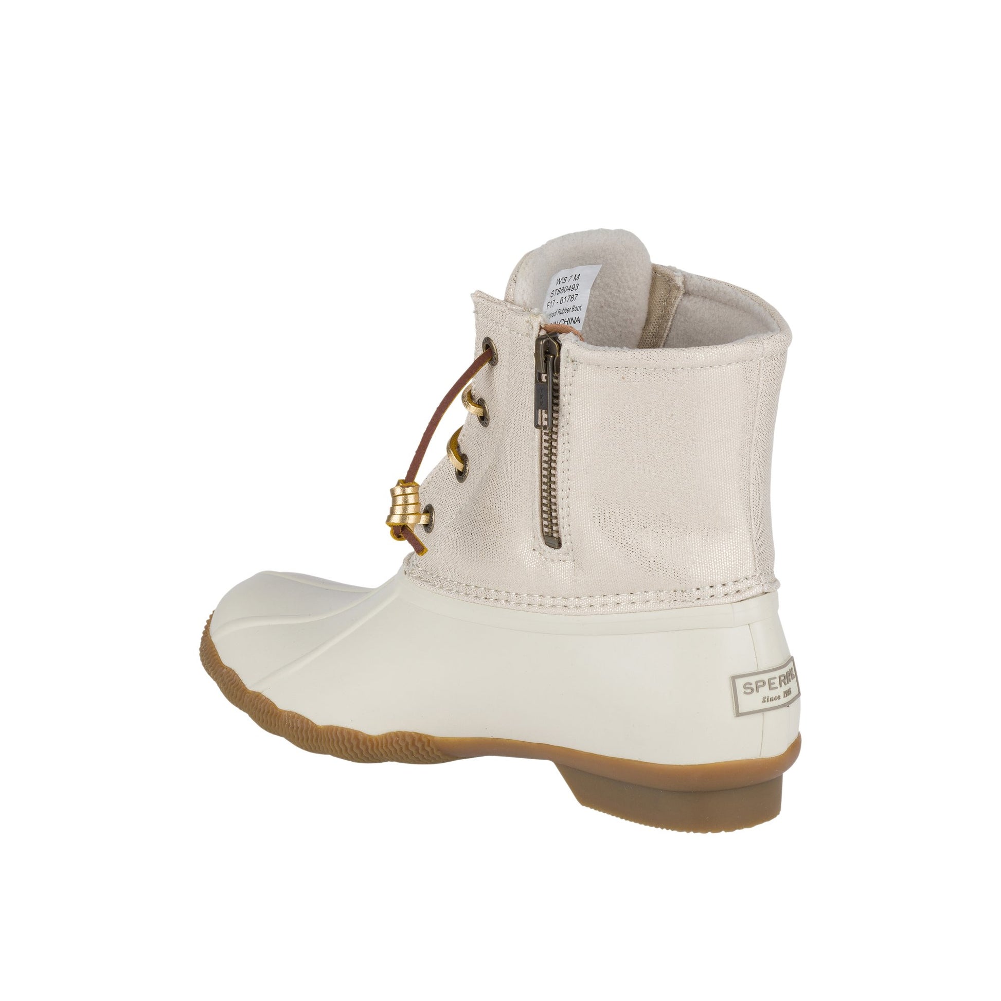 Three-quarter angle of Bone Saltwater™ Sparkle Duck Boot Duck Boots's back side