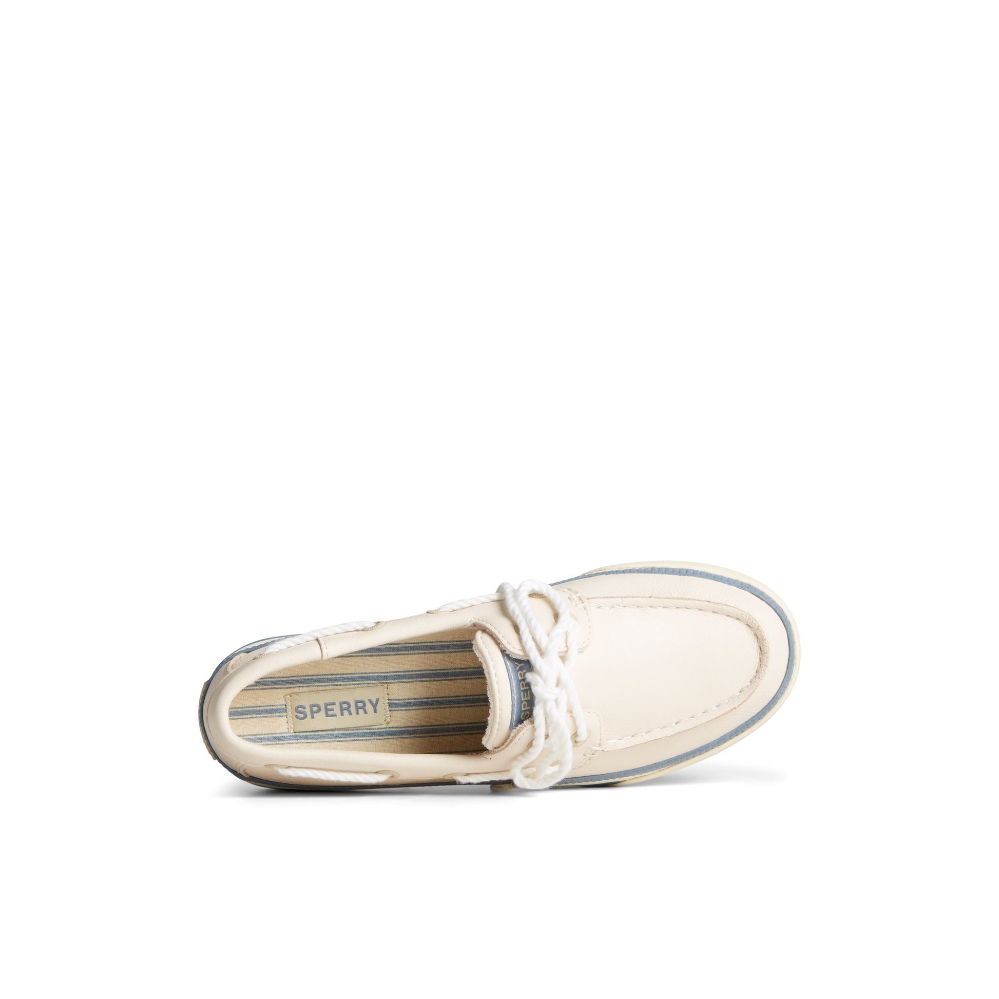 Top-down view of the White Bahama 3.0 Platform Sneaker Boat Shoes