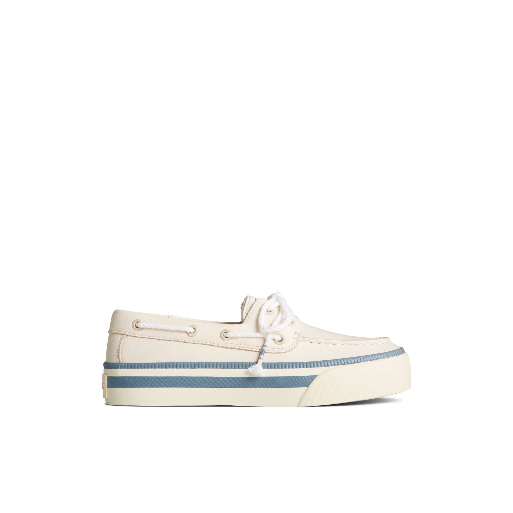 Main View of White Bahama 3.0 Platform Sneaker Boat Shoes for Womens