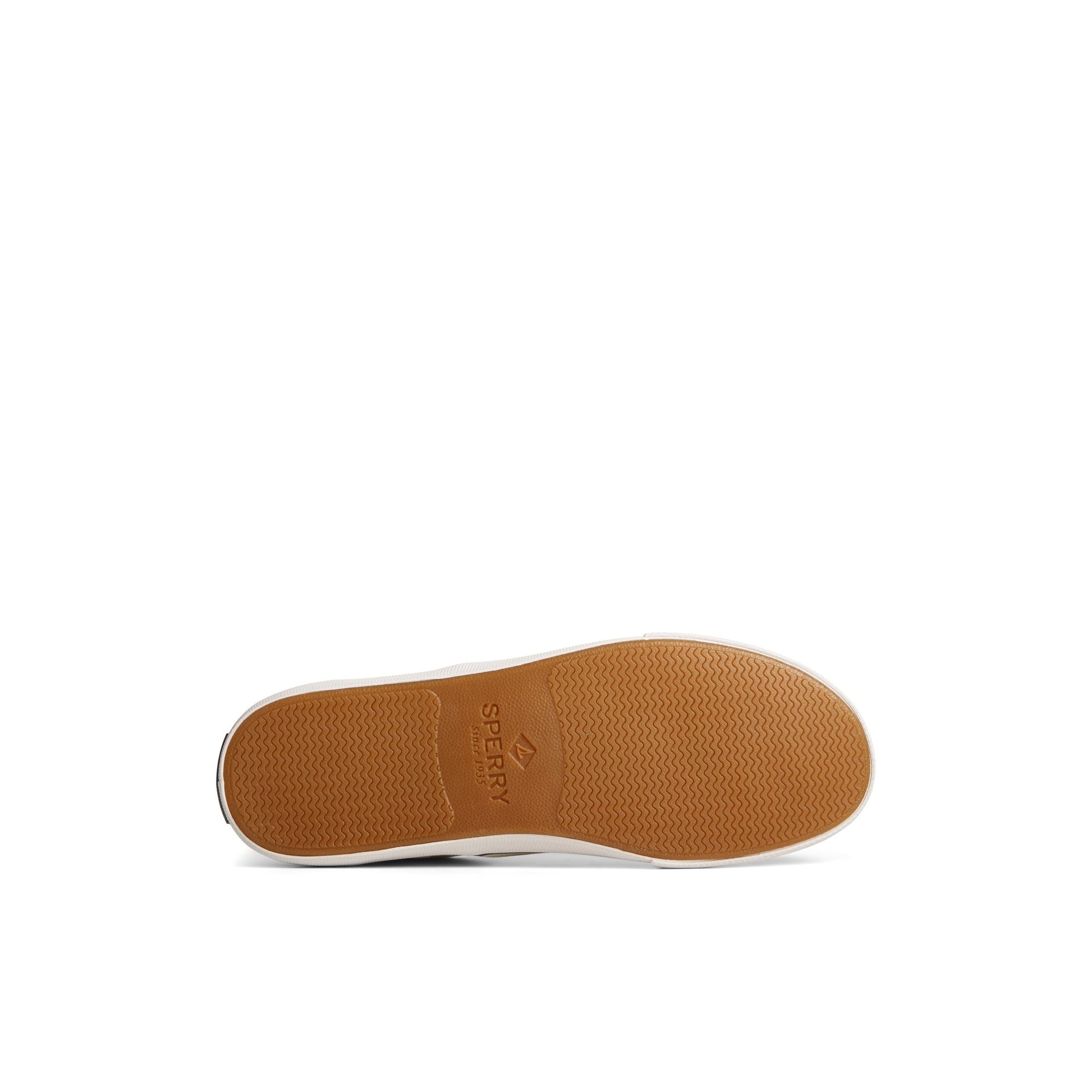 View of White SeaCycled™ Striper II CVO Textile Sneaker 's sole