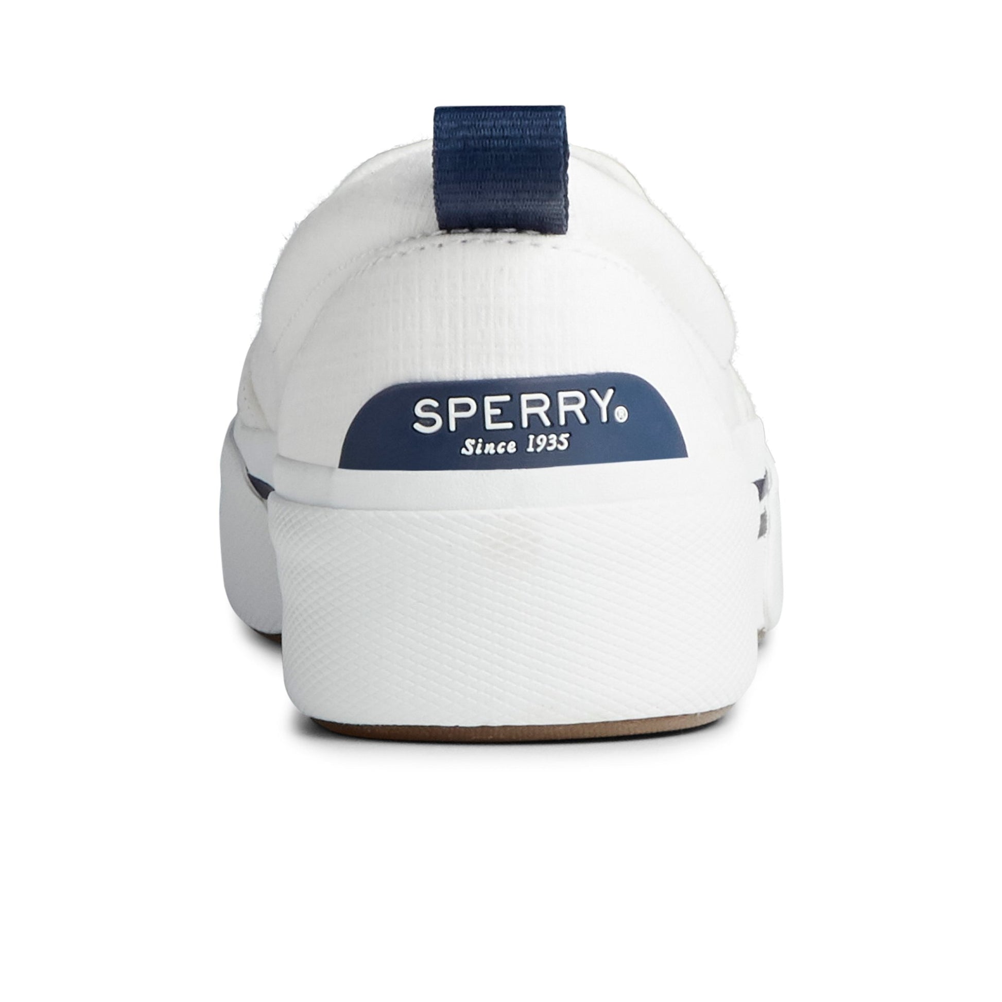 Close-up of the White Pier Wave Platform Slip On Sneaker