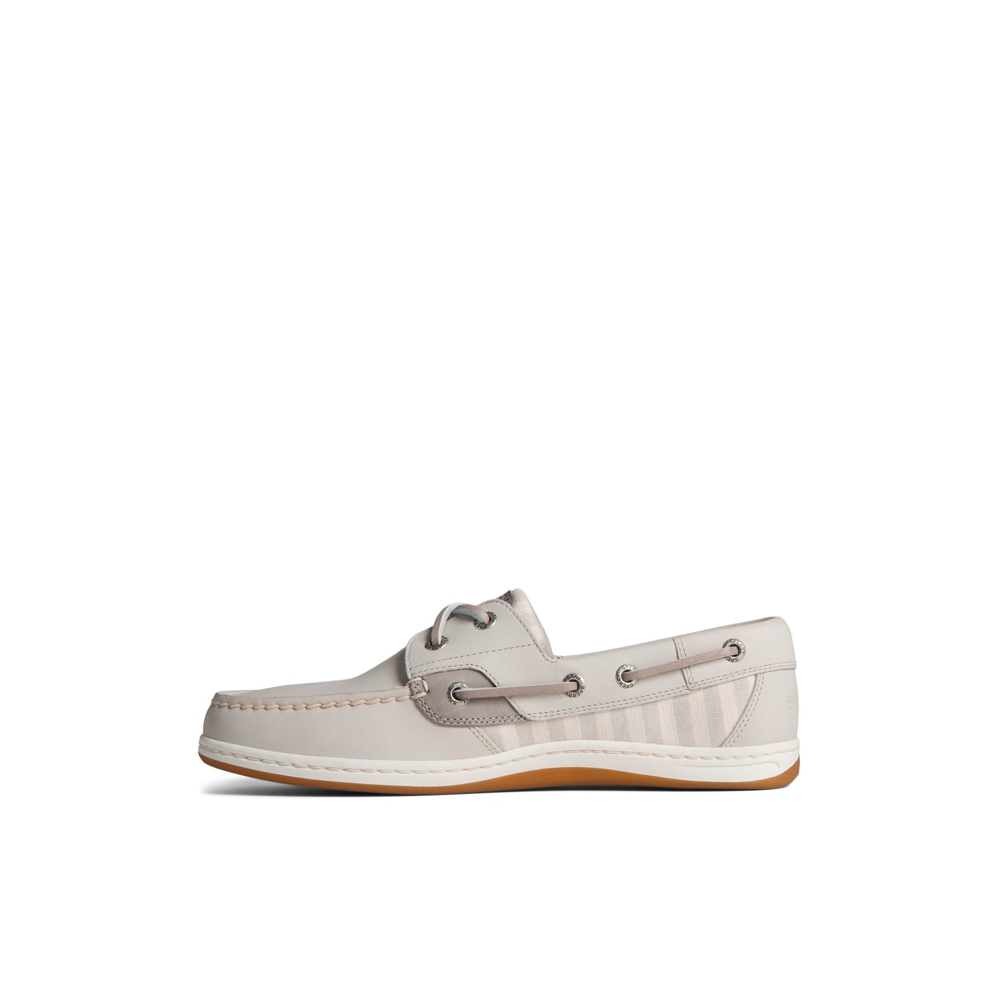 Side view of Grey Koifish Stripe Boat Shoe Boat Shoes
