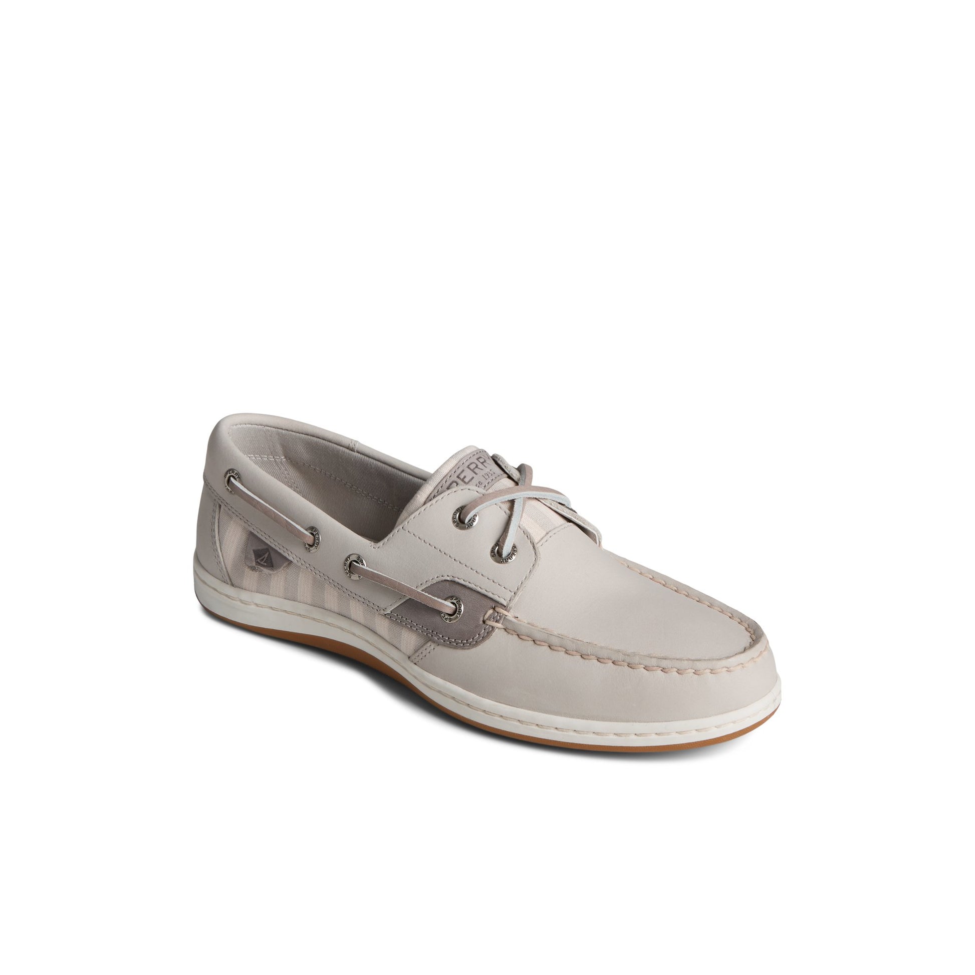 Three-quarter angle of Grey Koifish Stripe Boat Shoe Boat Shoes's front side