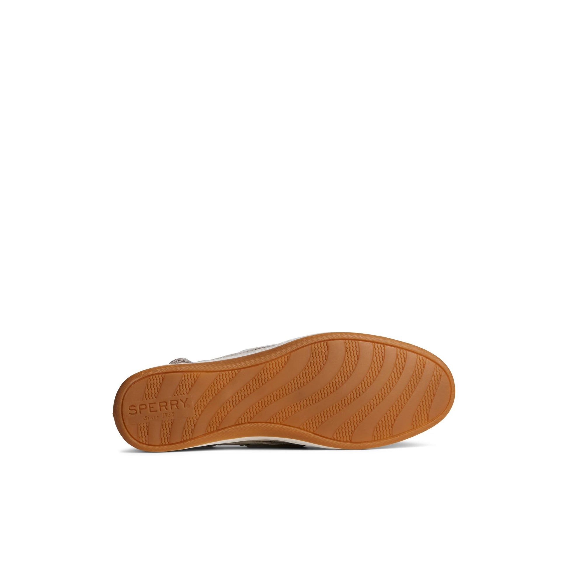 View of Grey Koifish Stripe Boat Shoe Boat Shoes's sole