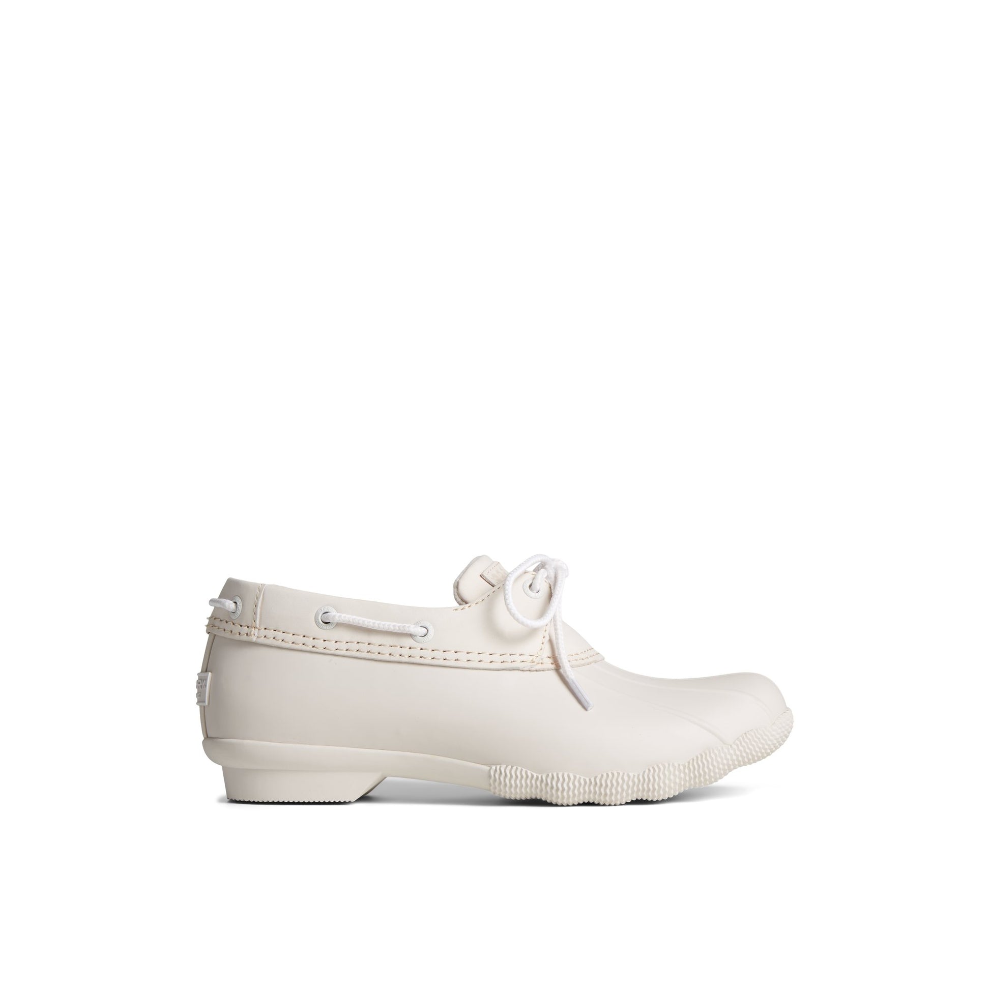 Main View of White Sperry x Malbon Saltwater™ 1-Eye Duck Boot Duck Boots for Womens
