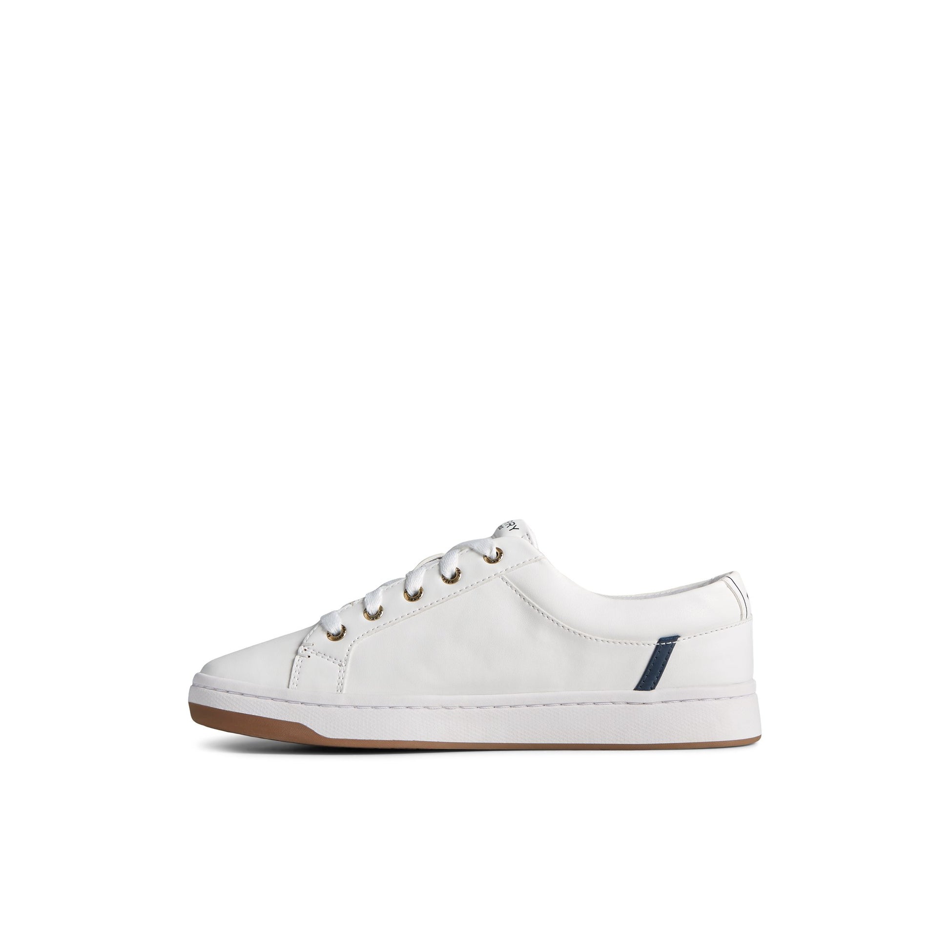Side view of White Charter Lace to Toe Sneaker Low Top Sneakers