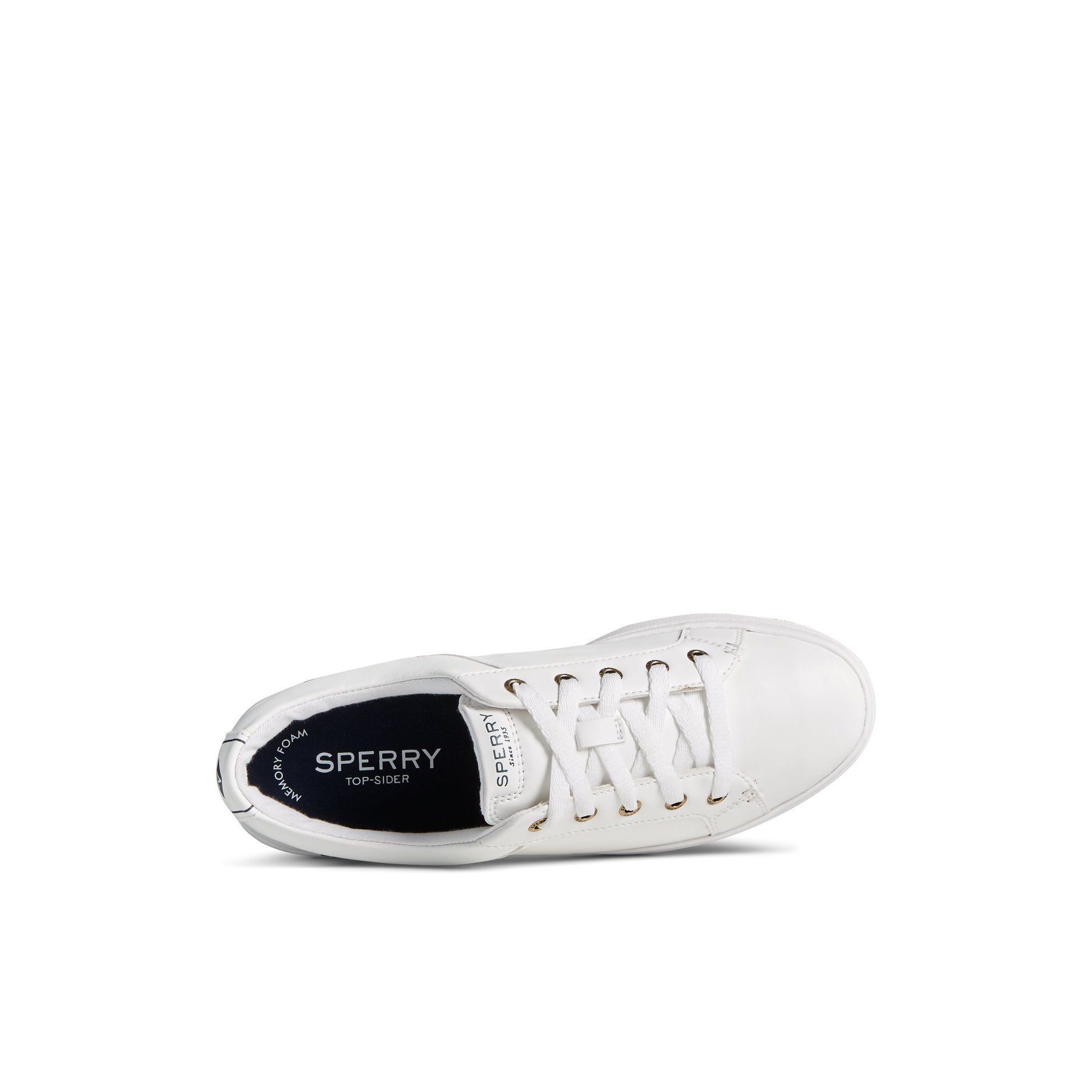 Top-down view of the White Charter Lace to Toe Sneaker Low Top Sneakers