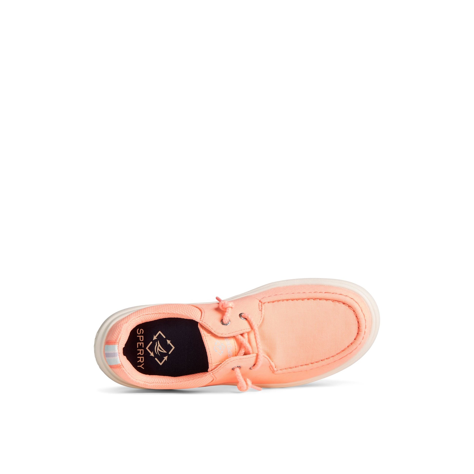 Top-down view of the Light Pink SeaCycled™ Captain's Moc Slip On Boat Shoe Sneaker