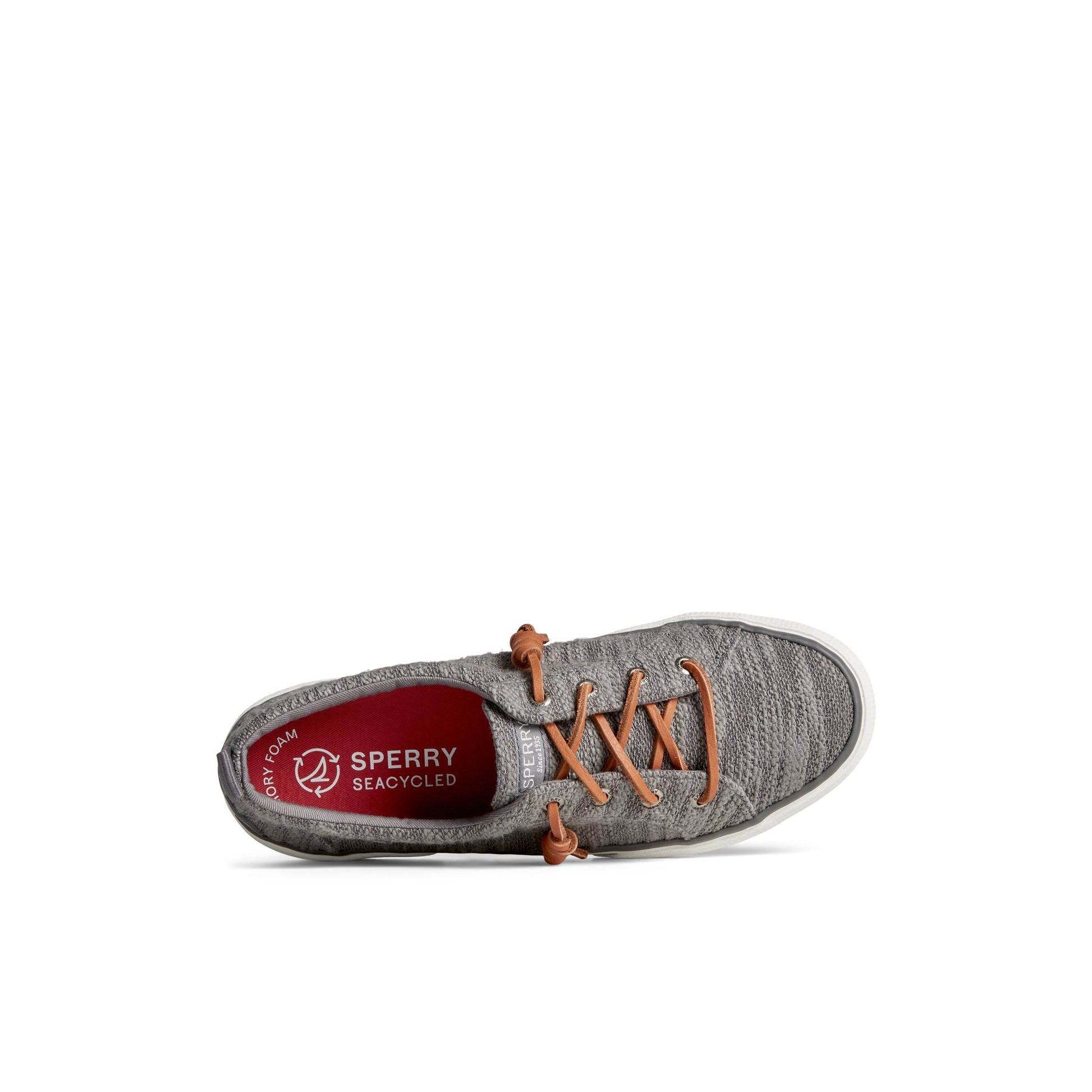 Top-down view of the Grey Pier Wave Lace Up Sneaker