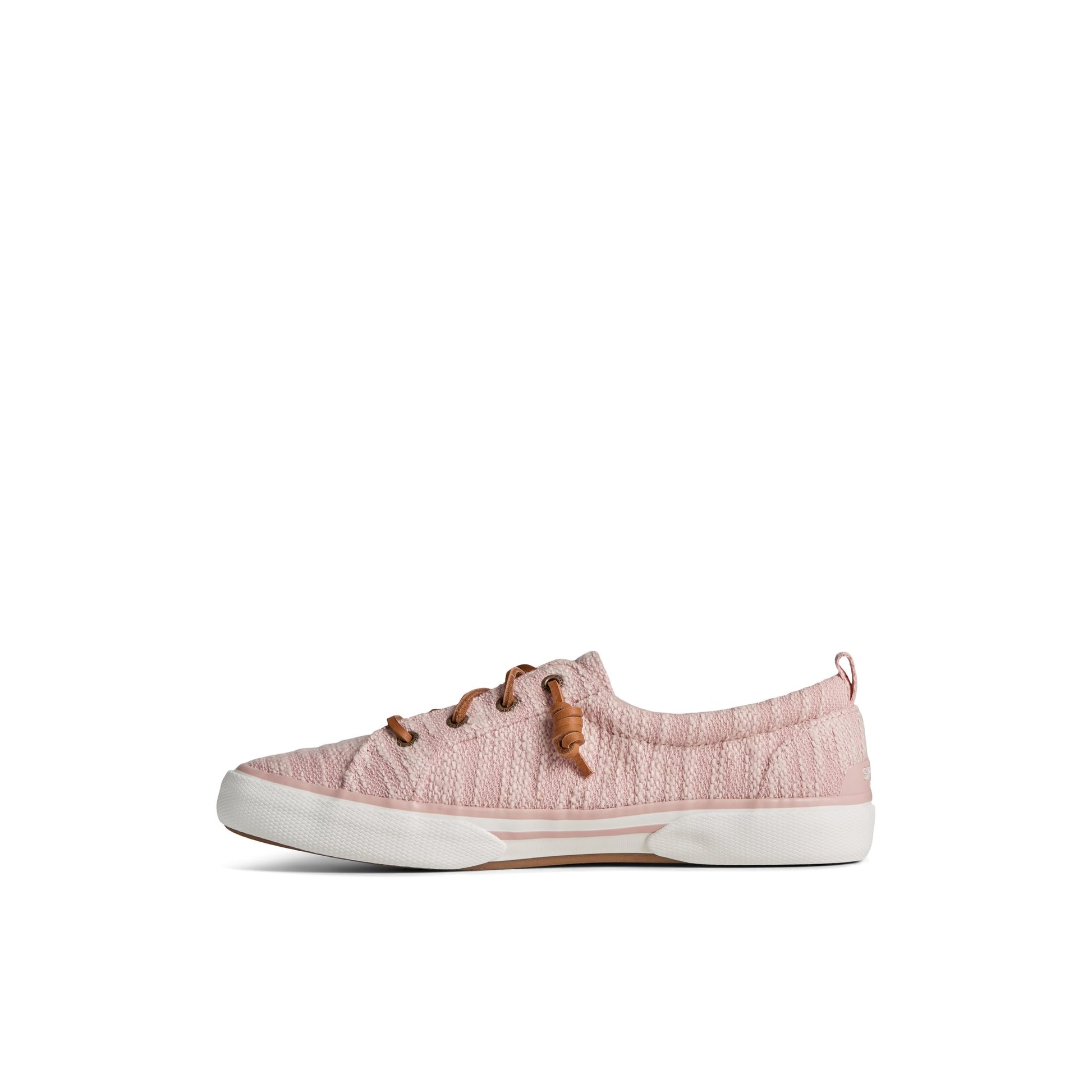 Side view of Light Red Pier Wave Lace Up Sneaker