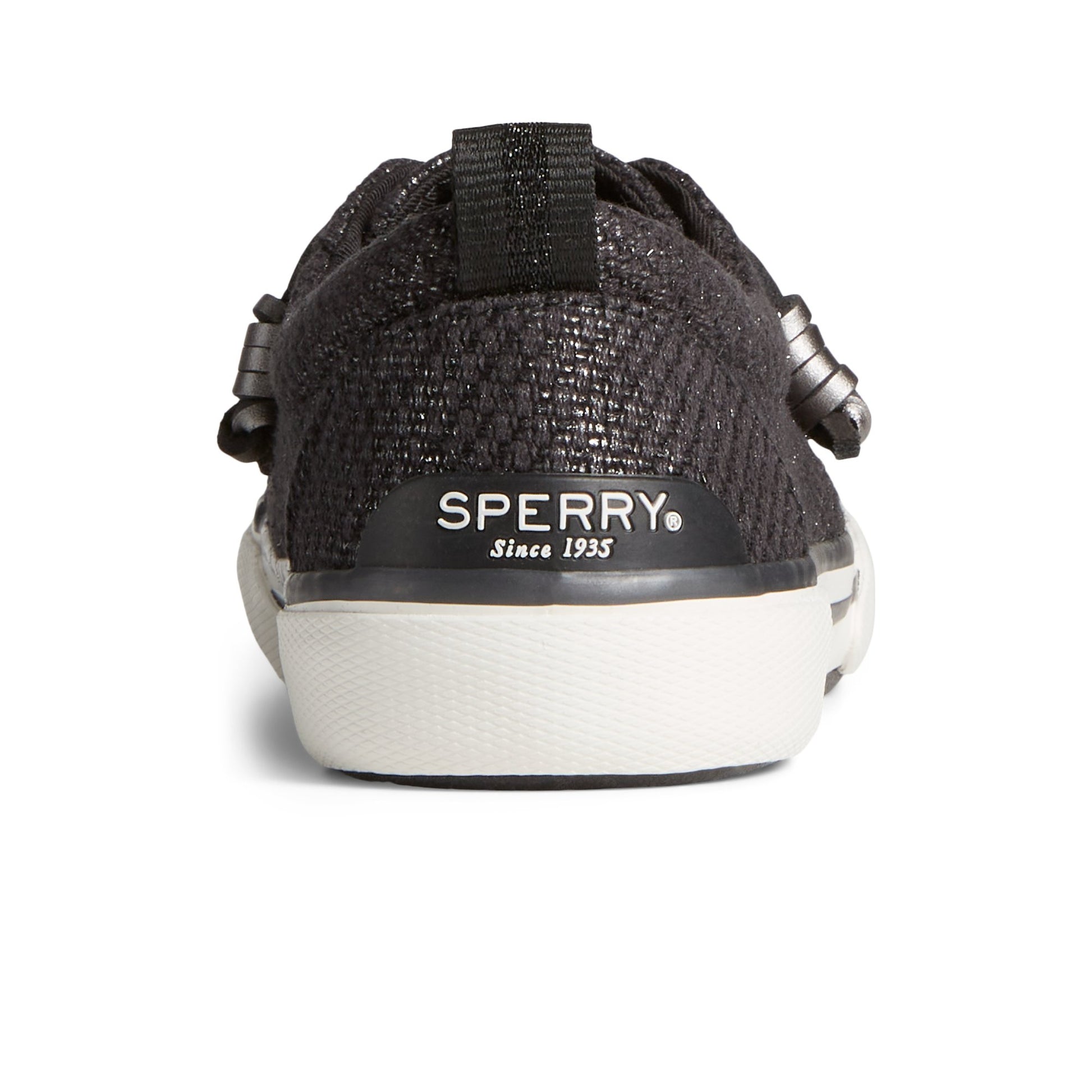 Close-up of the Black Pier Wave Lace to Toe Sneaker