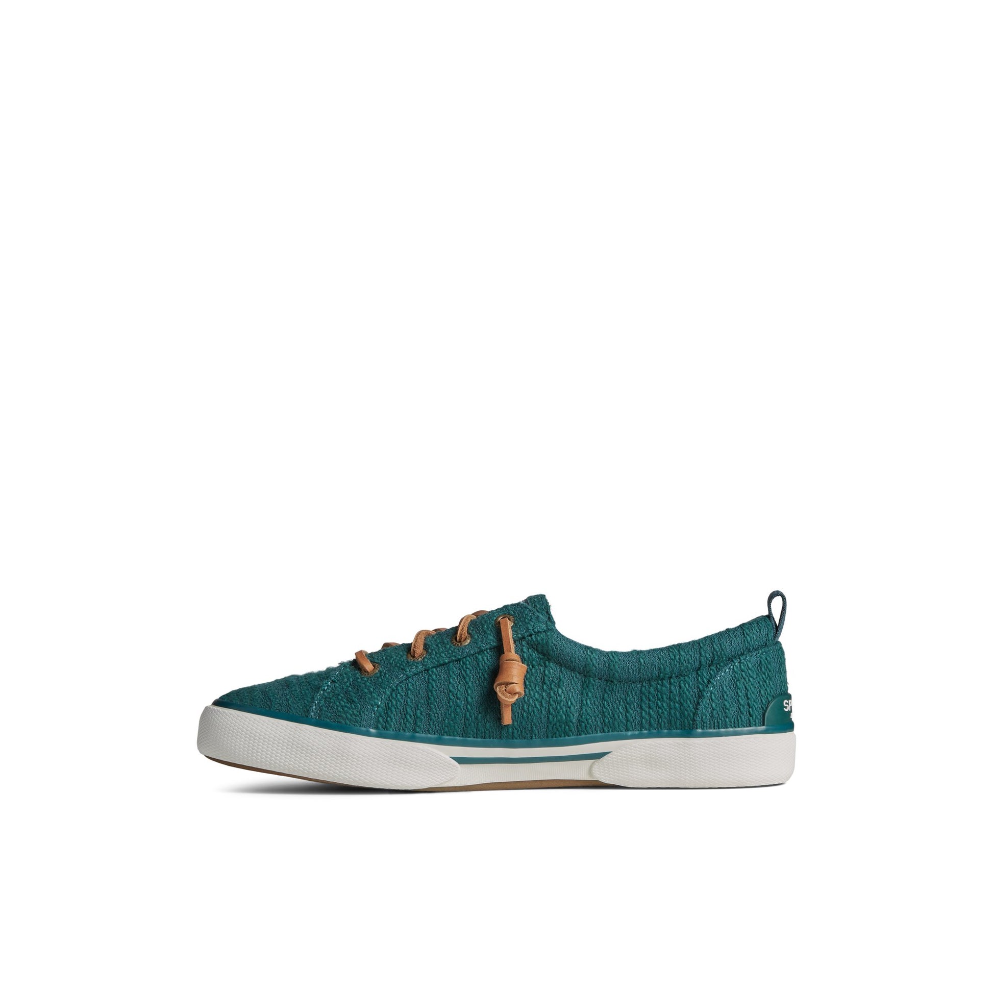 Side view of Dark Green Pier Wave Lace Up Sneaker