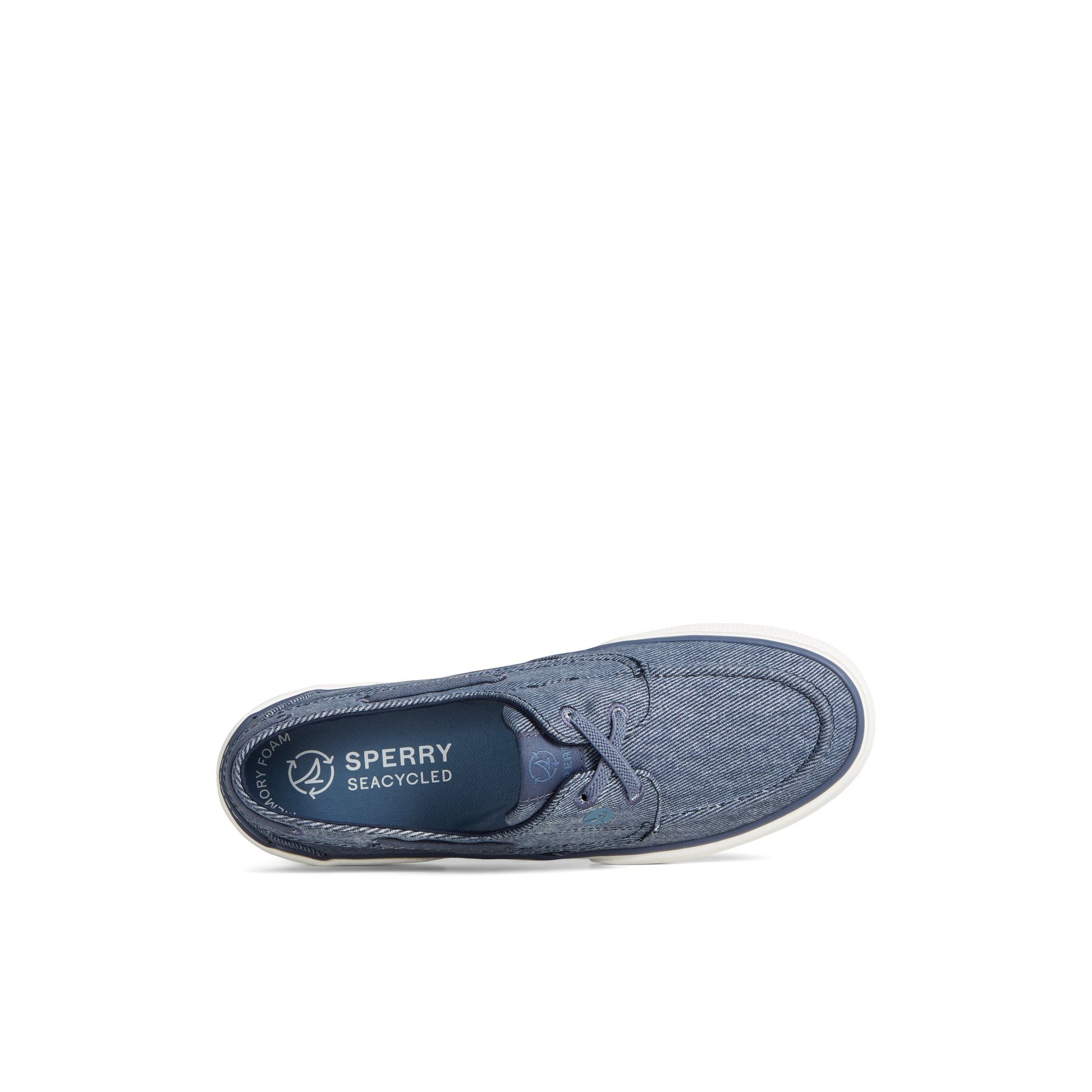 Top-down view of the Navy Pierwave Boat Shoe Boat Shoes