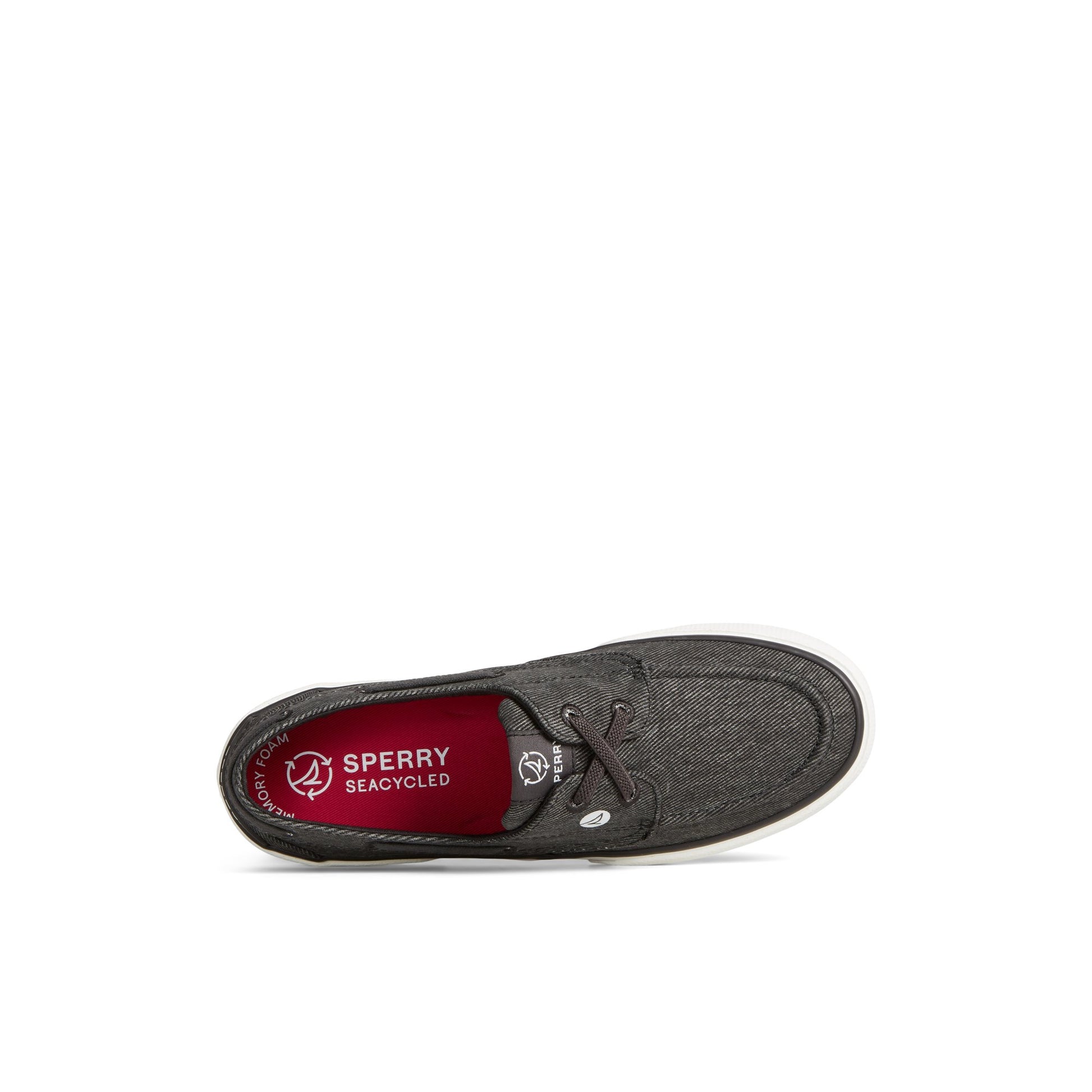Top-down view of the Black Pierwave Boat Shoe Boat Shoes