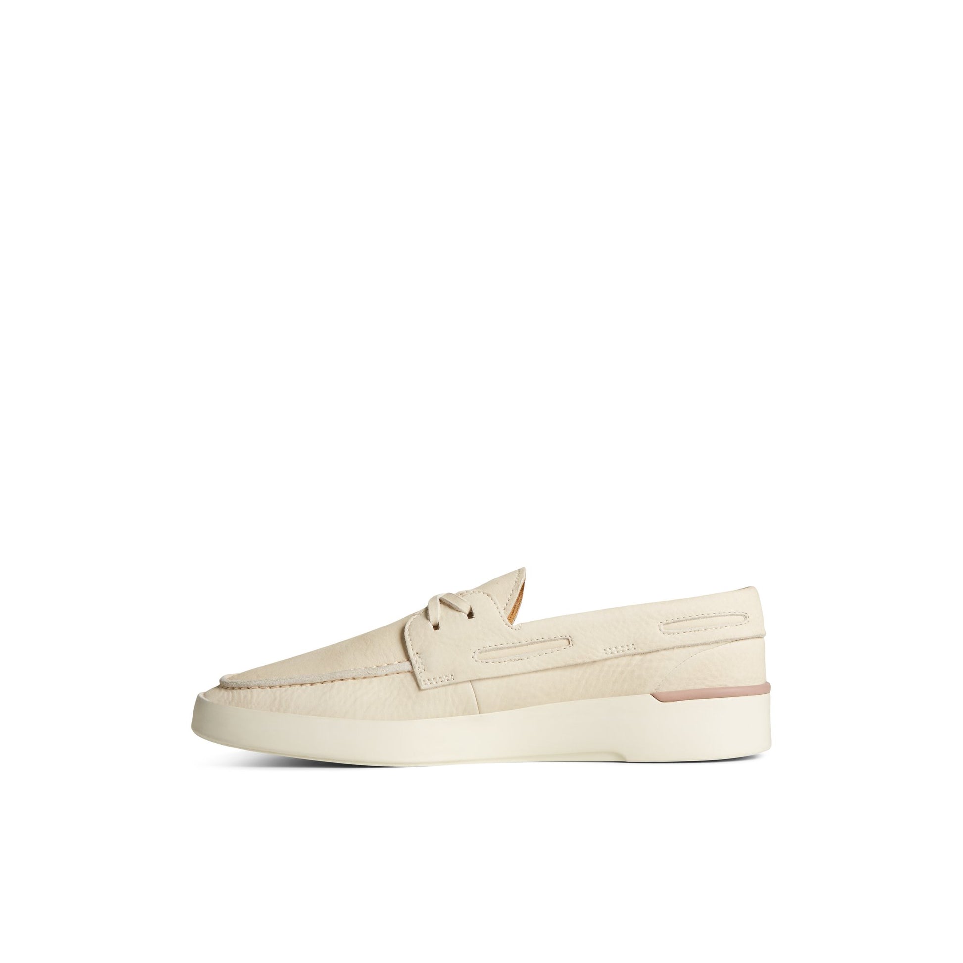 Side view of Bone Gold Cup™ Authentic Original™ PLUSHWAVE™ Cup Boat Shoe Loafer Boat Shoe