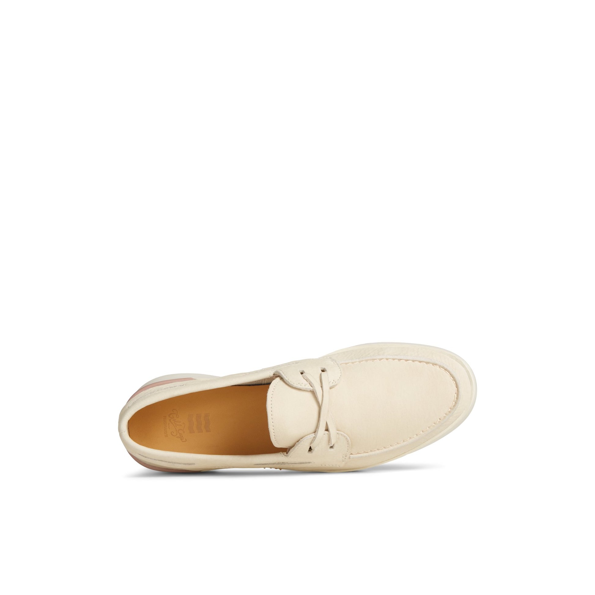 Top-down view of the Bone Gold Cup™ Authentic Original™ PLUSHWAVE™ Cup Boat Shoe Loafer Boat Shoe