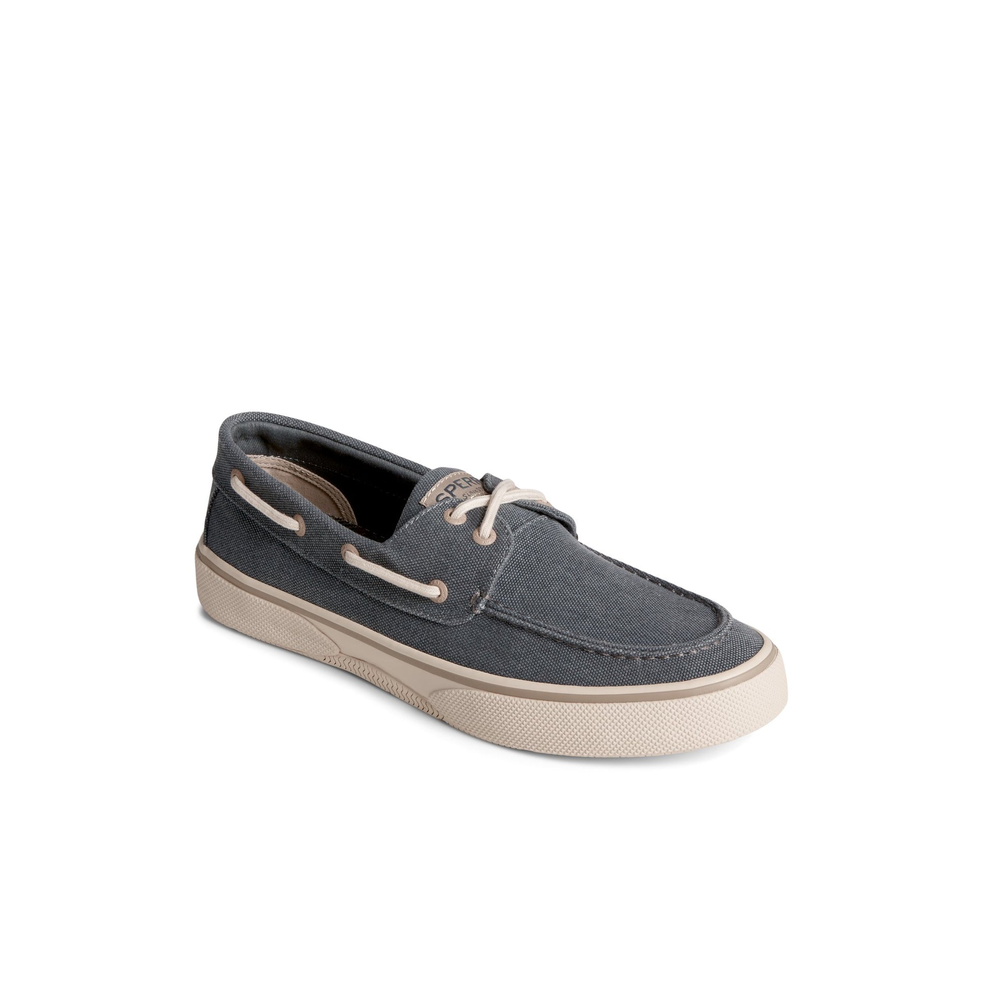 Three-quarter angle of Blue Halyard 2-Eye Boat Shoe 's front side