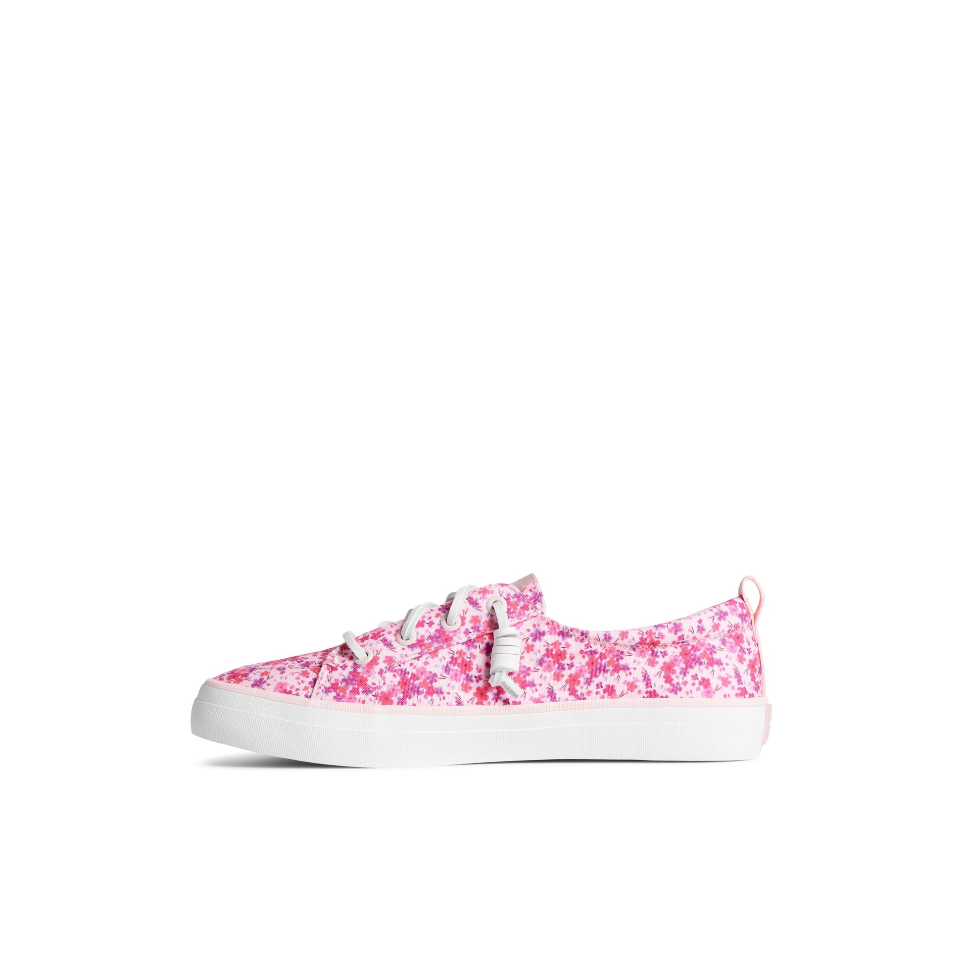 Side view of Pink Crest Vibe Floral Sneaker