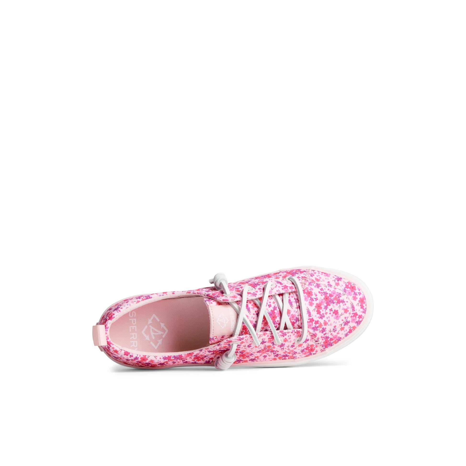 Top-down view of the Pink Crest Vibe Floral Sneaker