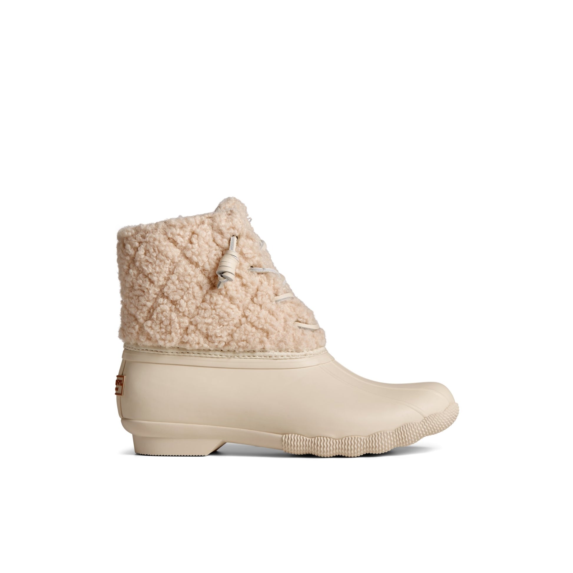 Main View of White Saltwater™ Sherpa Duck Boot Duck Boots for Womens