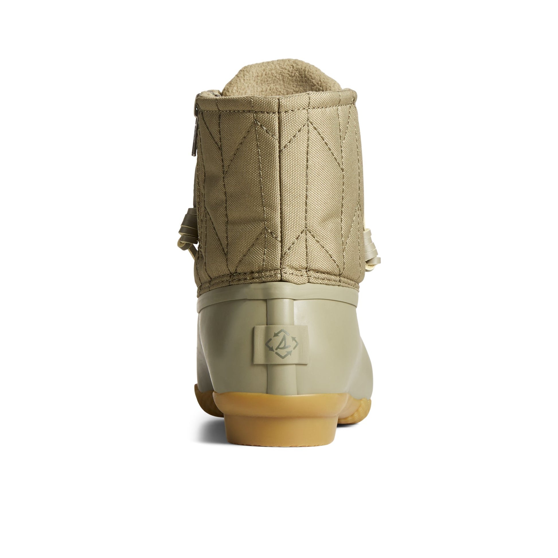 Close-up of the Green SeaCycled™ Saltwater™ Nylon Duck Boot Duck Boots