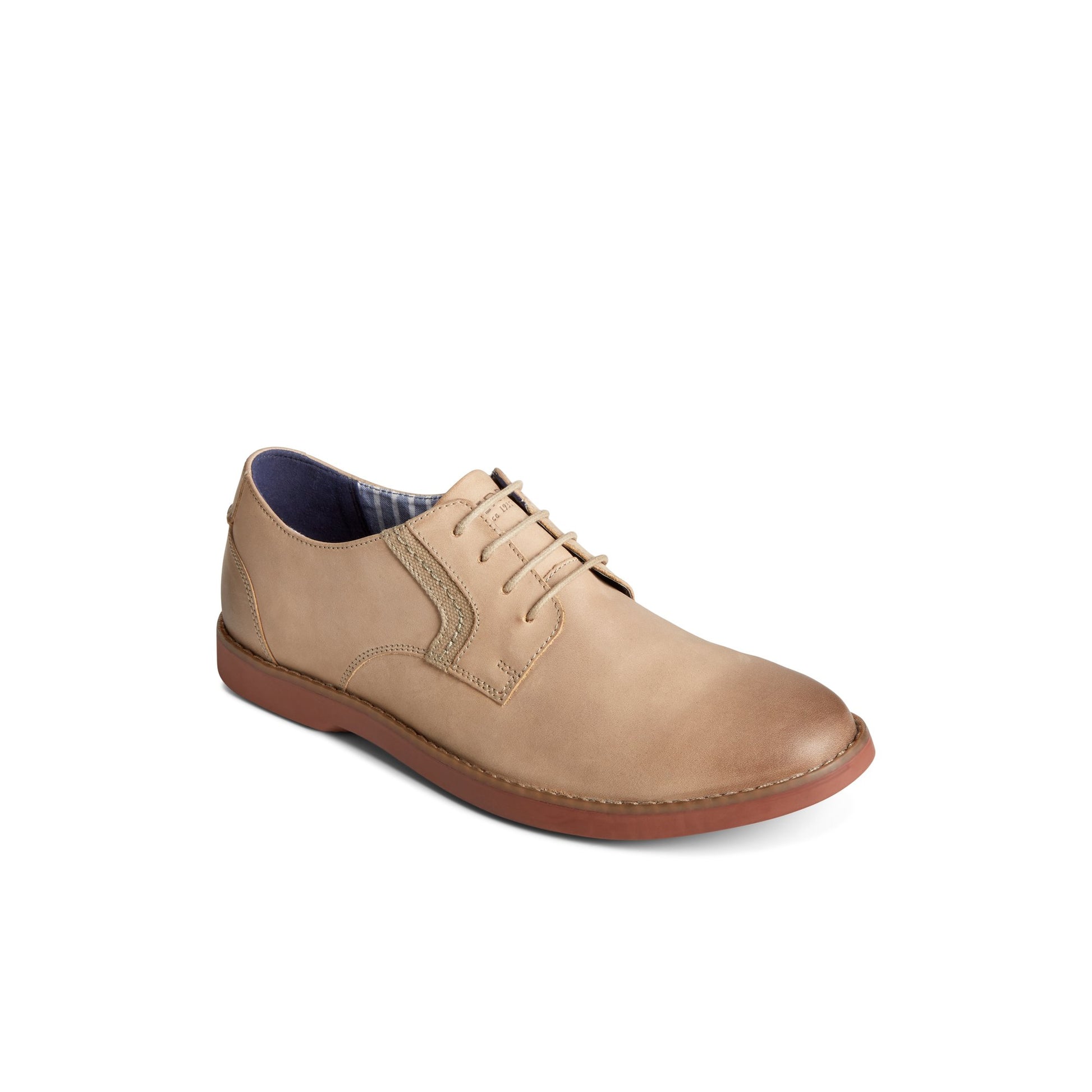 Three-quarter angle of Medium Beige Newman Oxford Dress Shoe Oxford Dress Shoes's front side