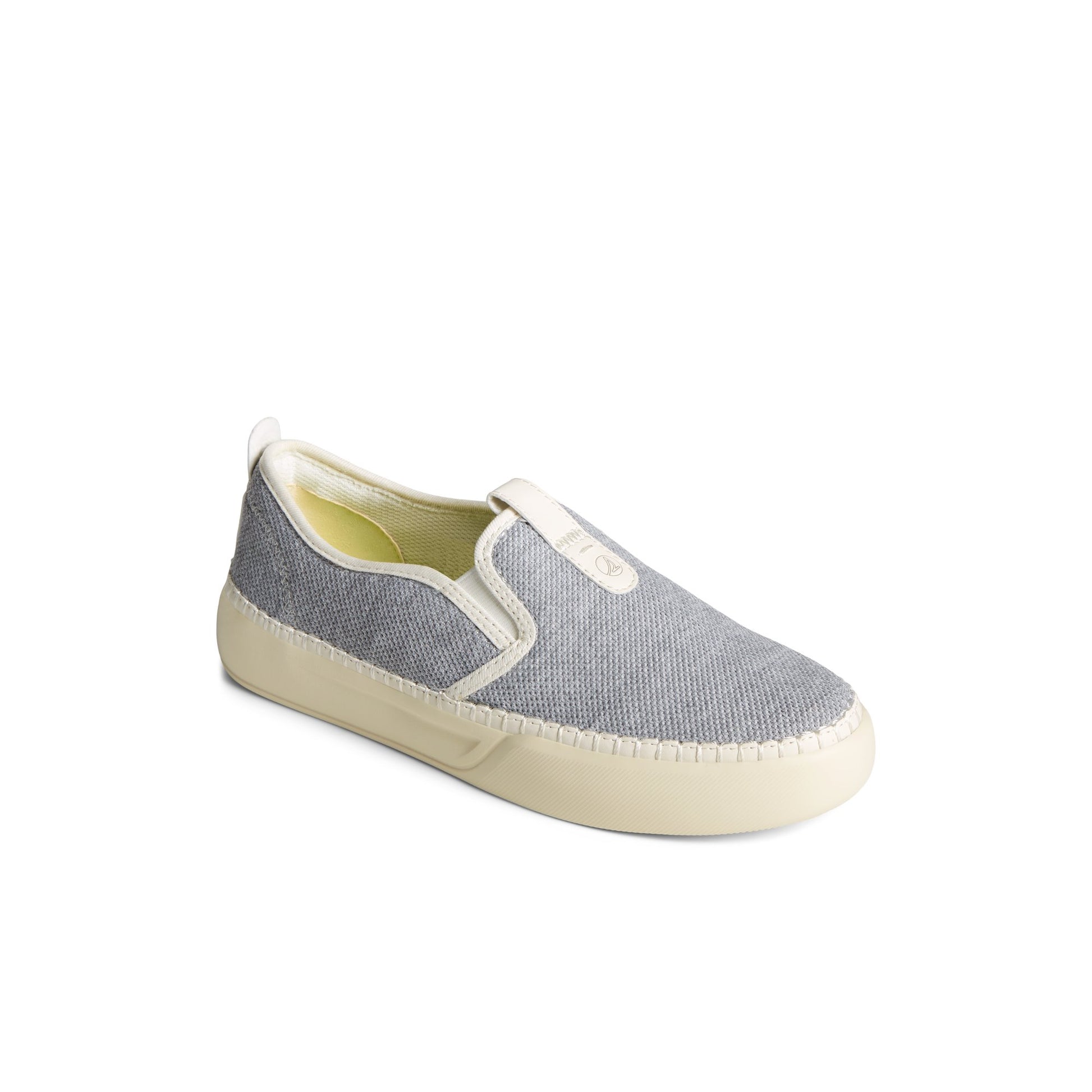 Three-quarter angle of White Breaker Plushwave™ Sneaker 's front side