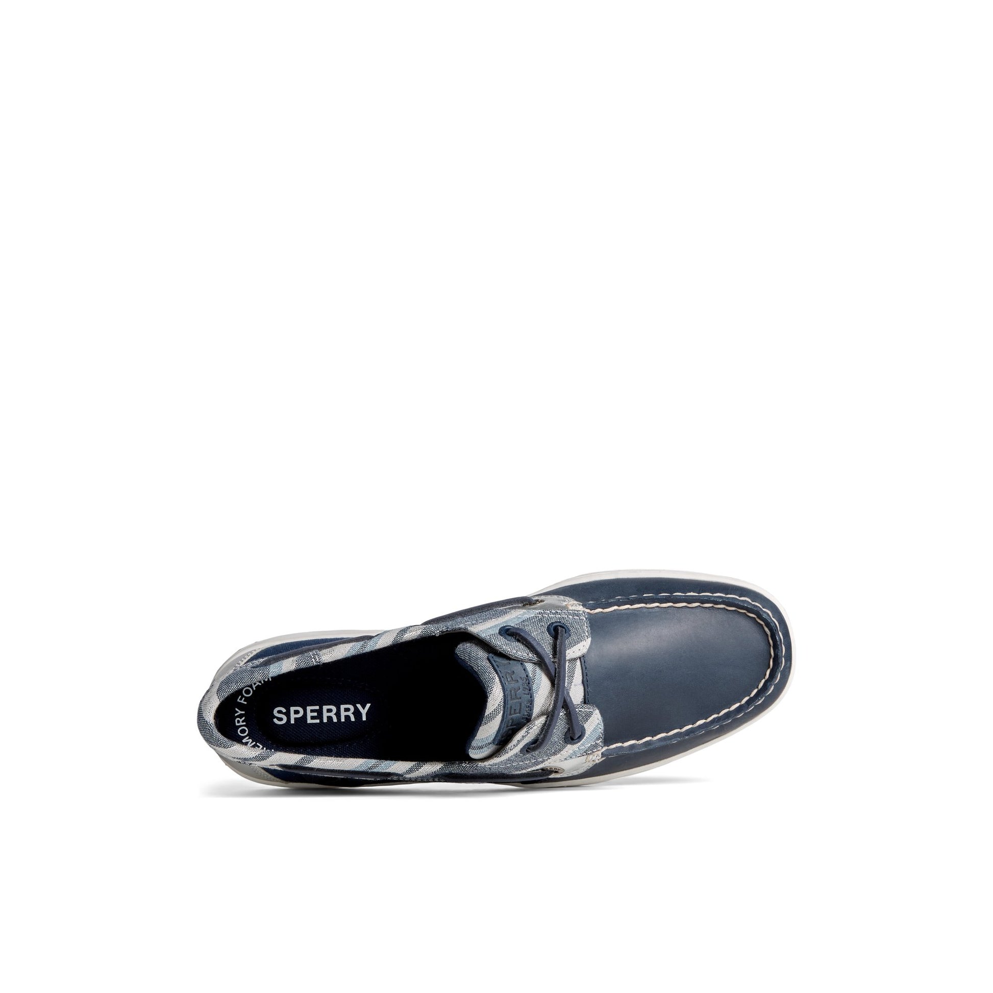 Top-down view of the Navy Bluefishlurx_wm Boat Shoes