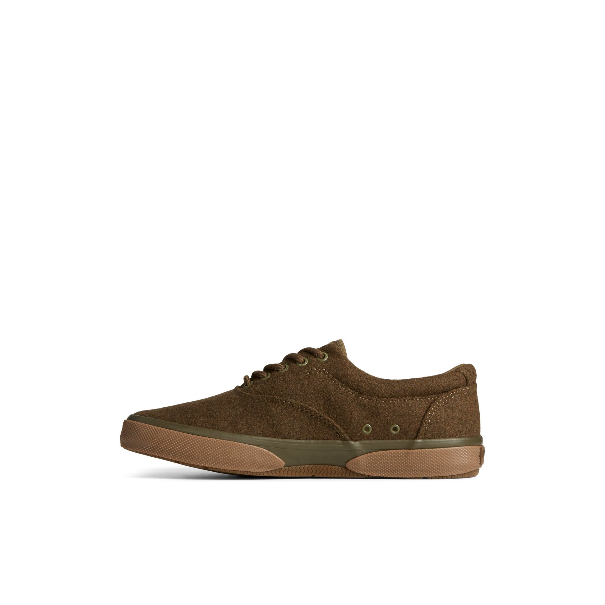 Side view of Medium Green Halyard CVO Sneaker
