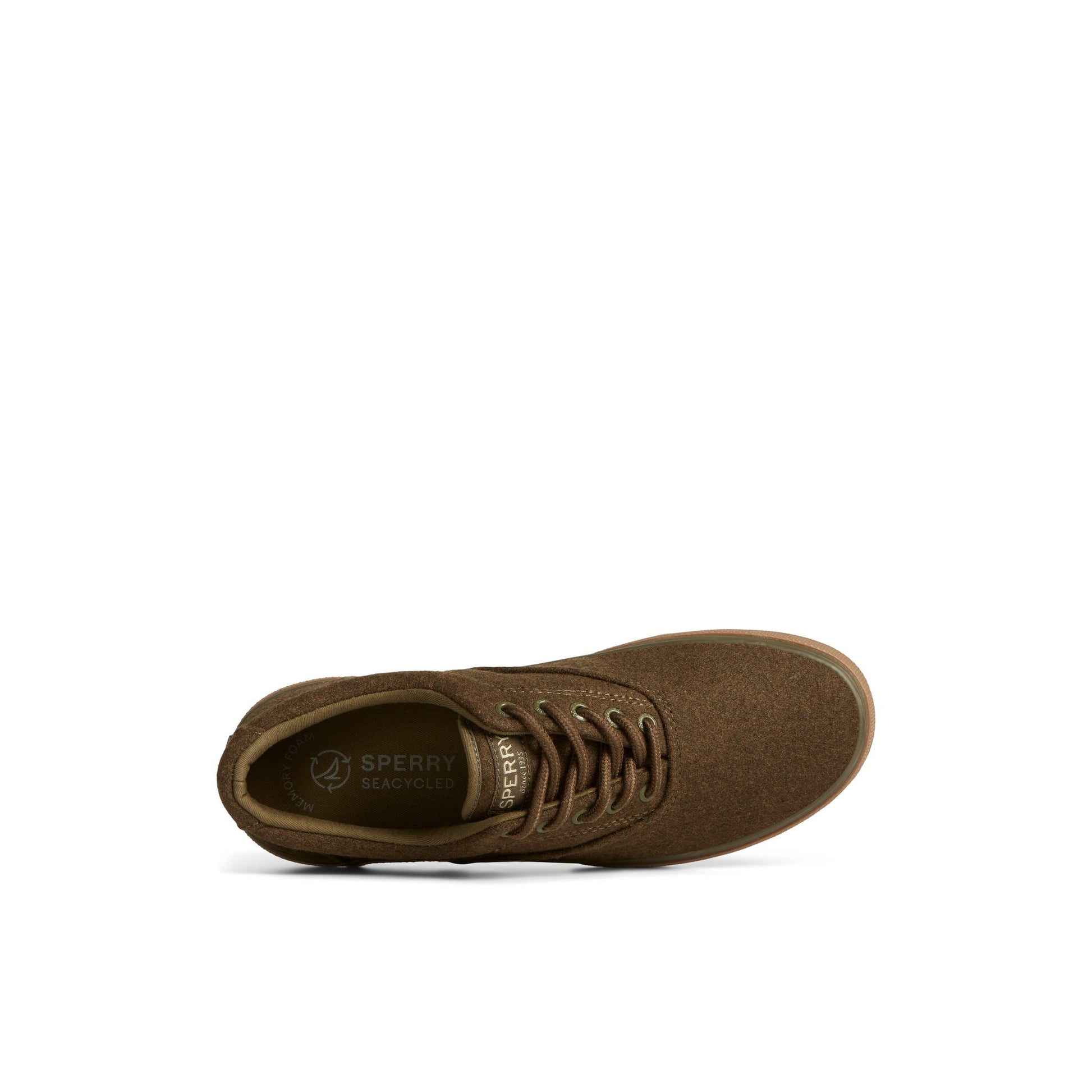 Top-down view of the Medium Green Halyard CVO Sneaker