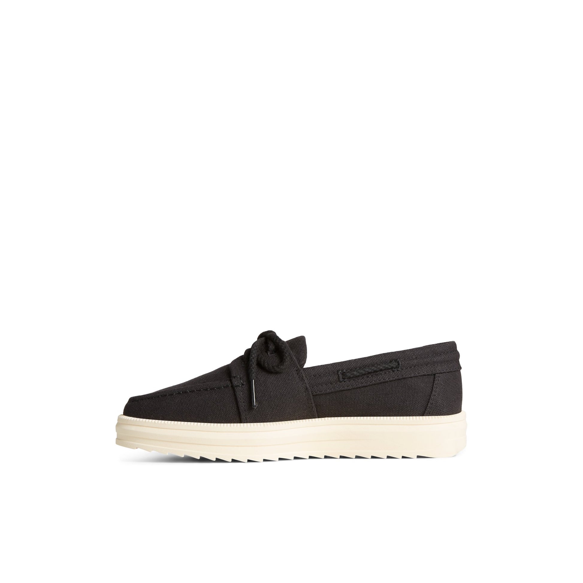 Side view of Black Cruise Plushwave Sneaker