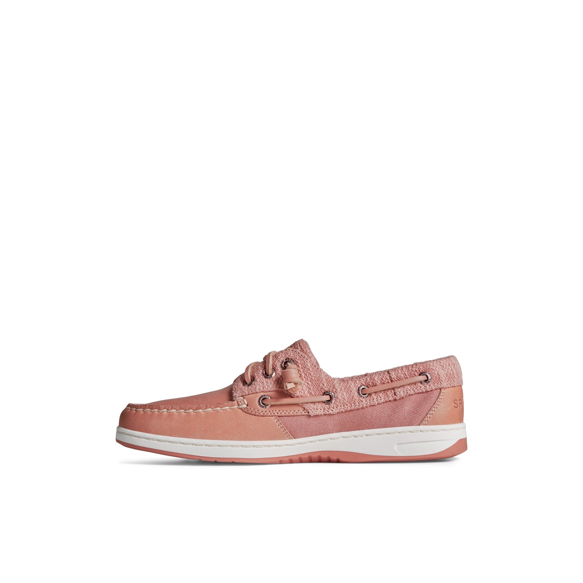 Side view of Dark Pink Rosefish Boat Shoe Boat Shoes