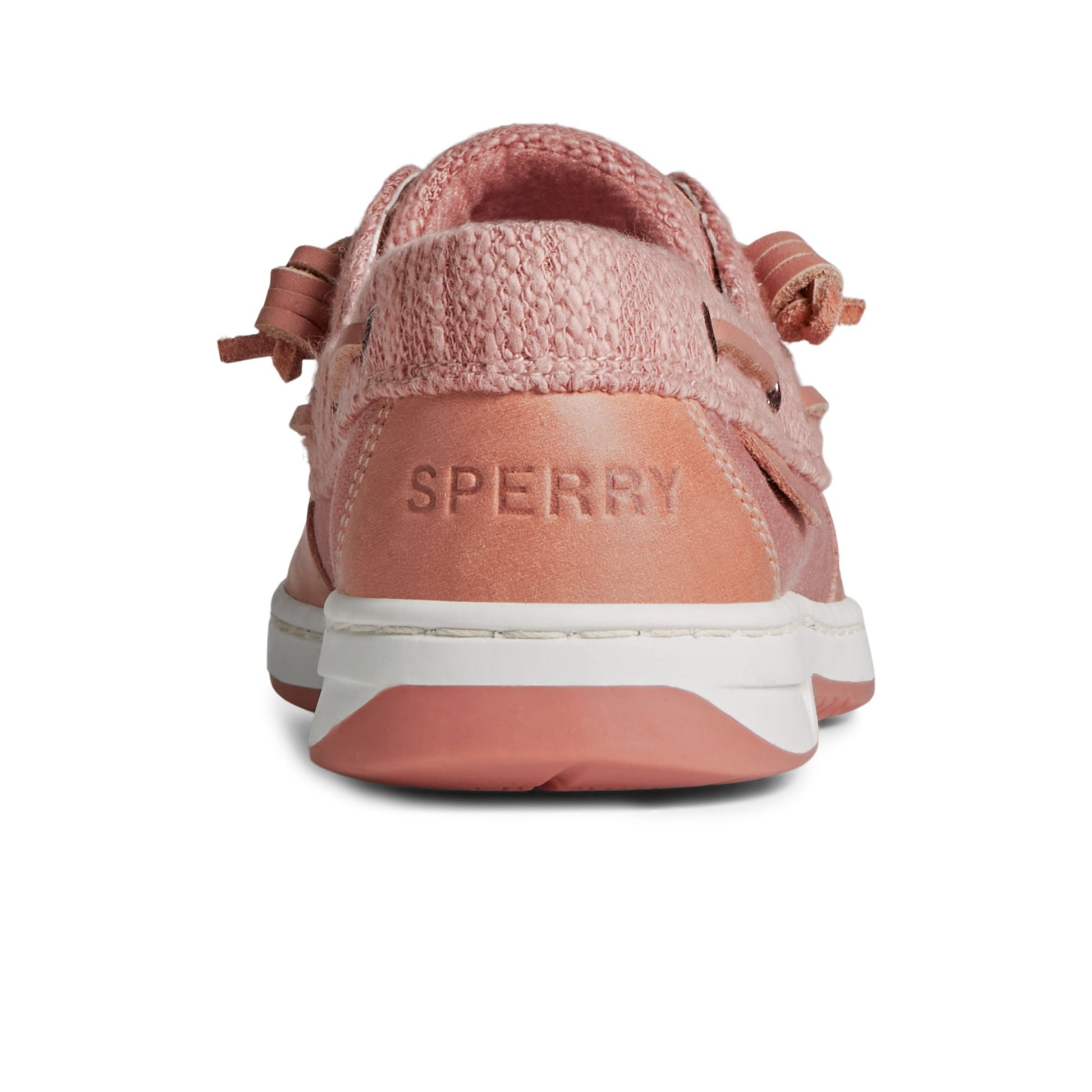 Close-up of the Dark Pink Rosefish Boat Shoe Boat Shoes
