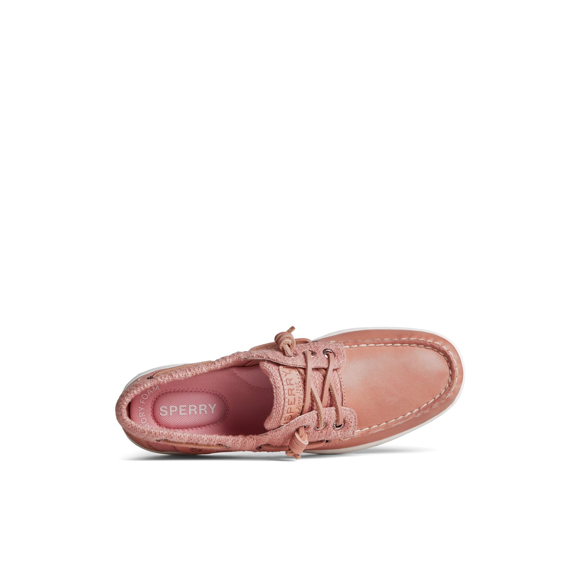 Top-down view of the Dark Pink Rosefish Boat Shoe Boat Shoes