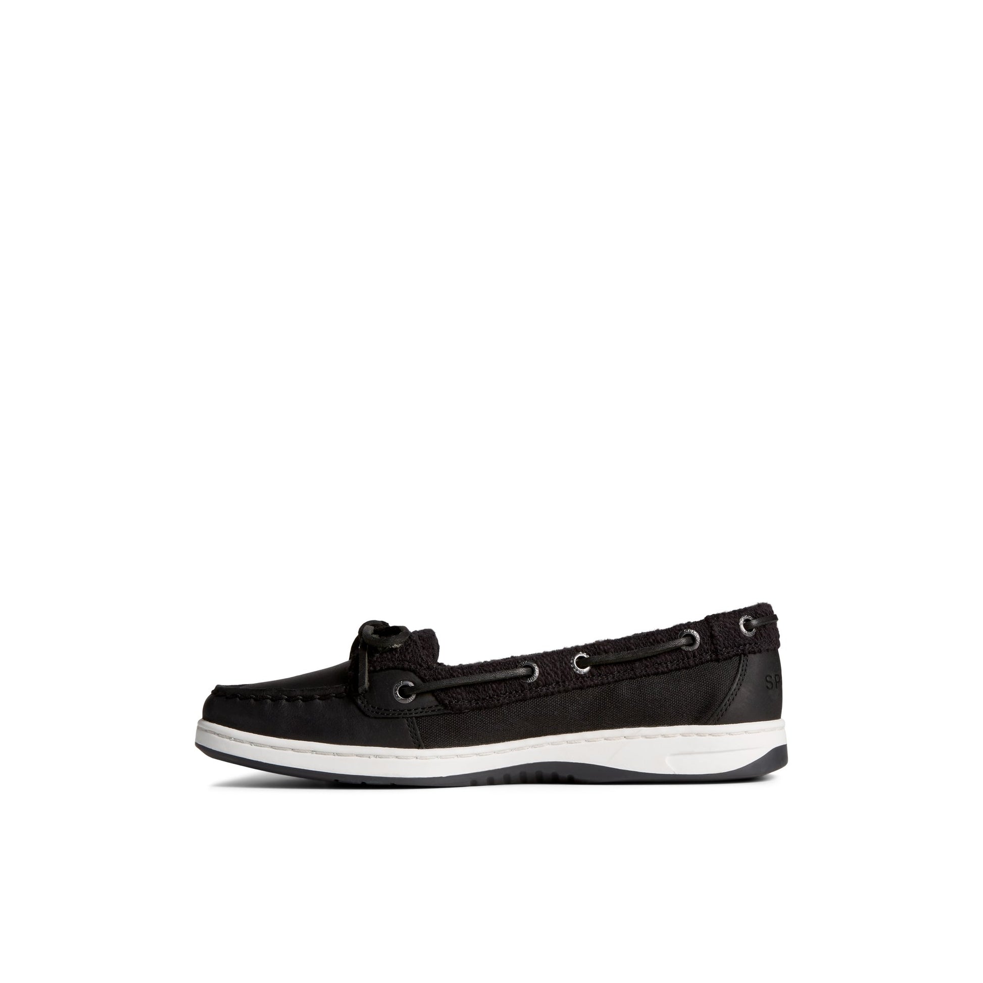 Side view of Black Angelfish Boat Shoe Boat Shoes