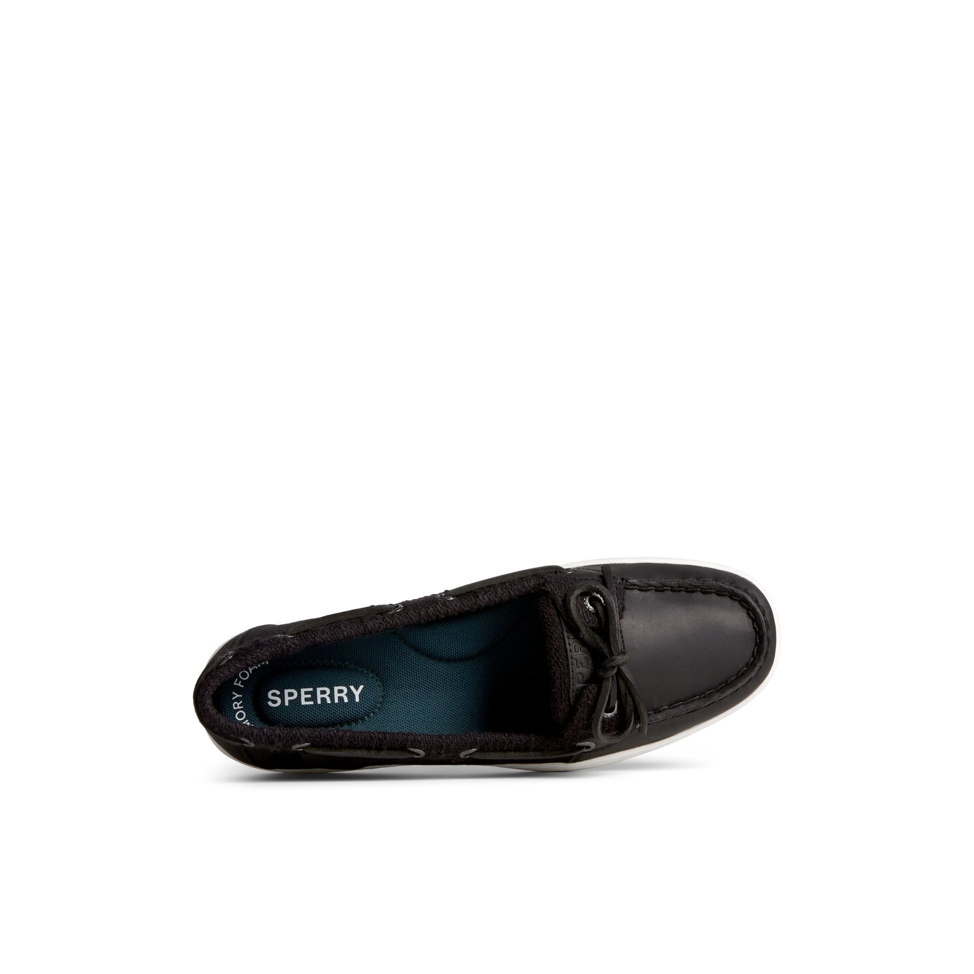 Top-down view of the Black Angelfish Boat Shoe Boat Shoes