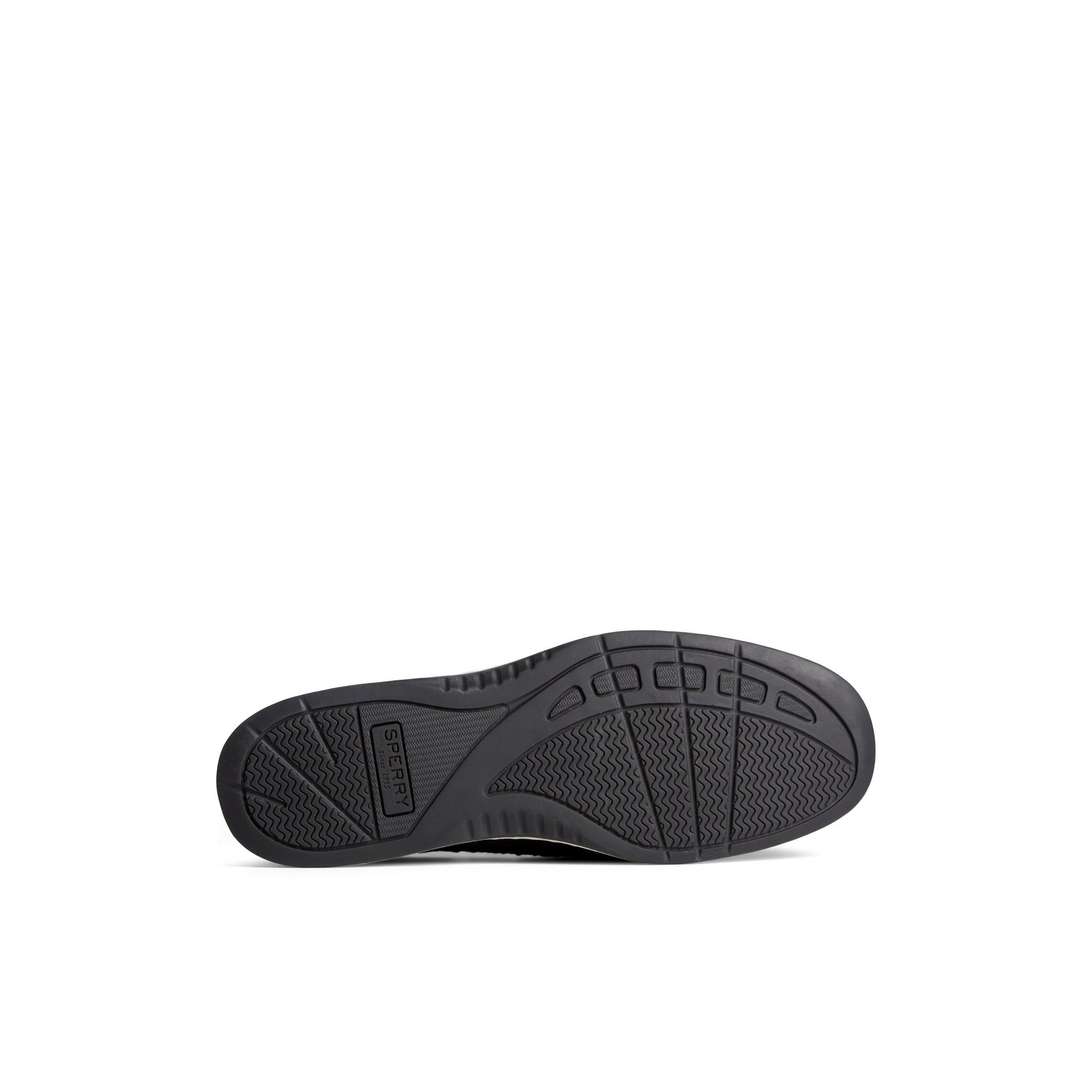 View of Black Angelfish Boat Shoe Boat Shoes's sole