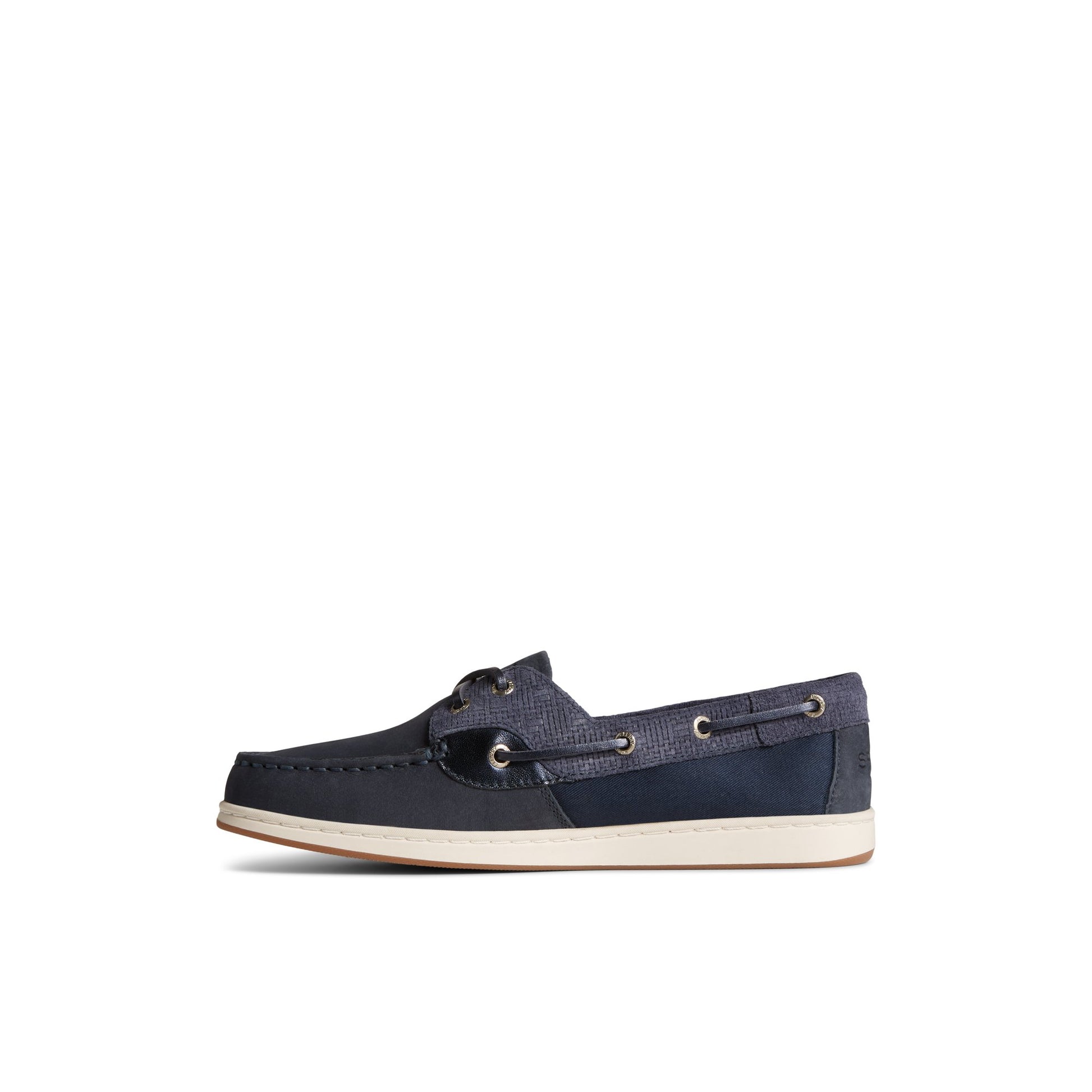 Side view of Navy Coastfish Boat Shoe Boat Shoe