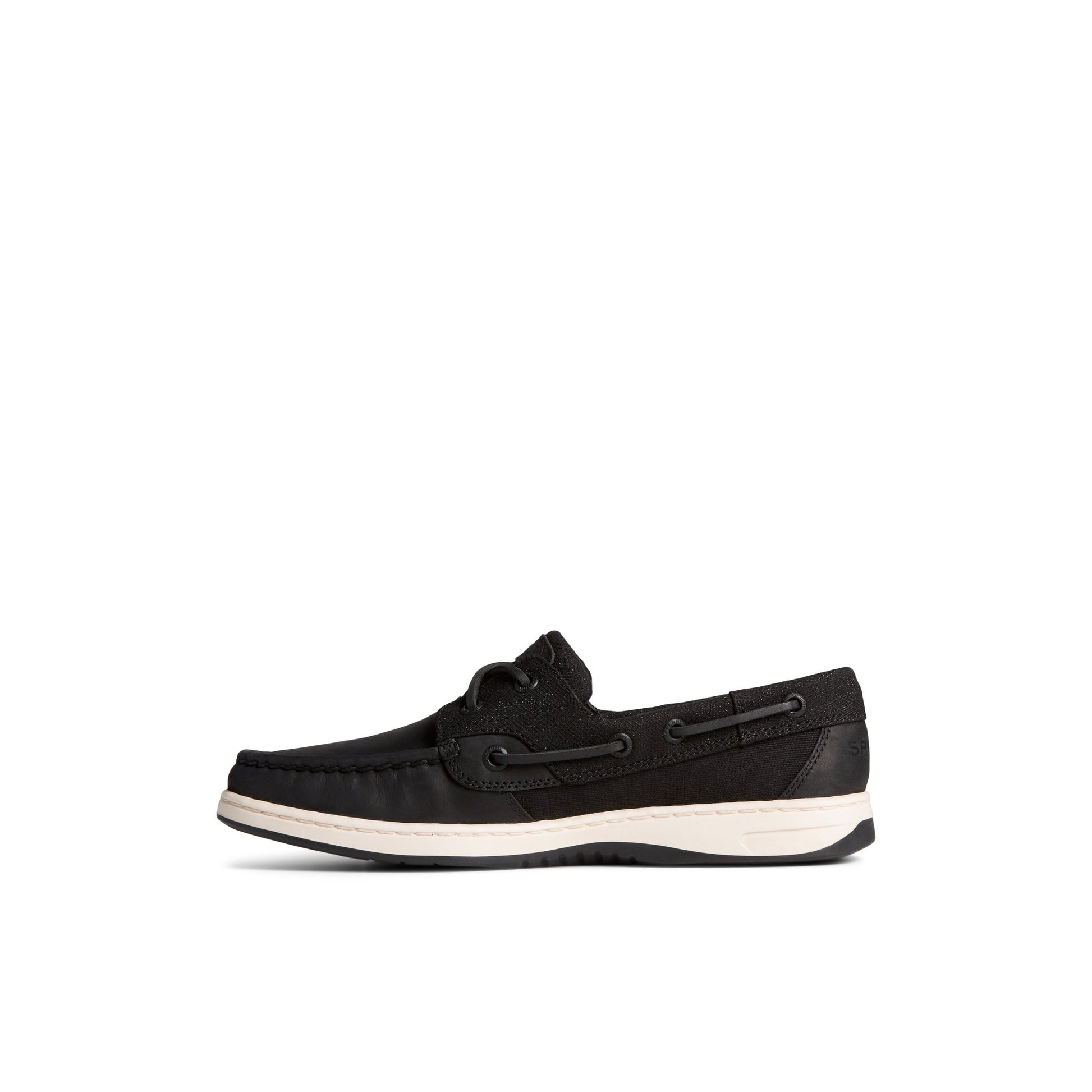 Side view of Black Bluefish Boat Shoe