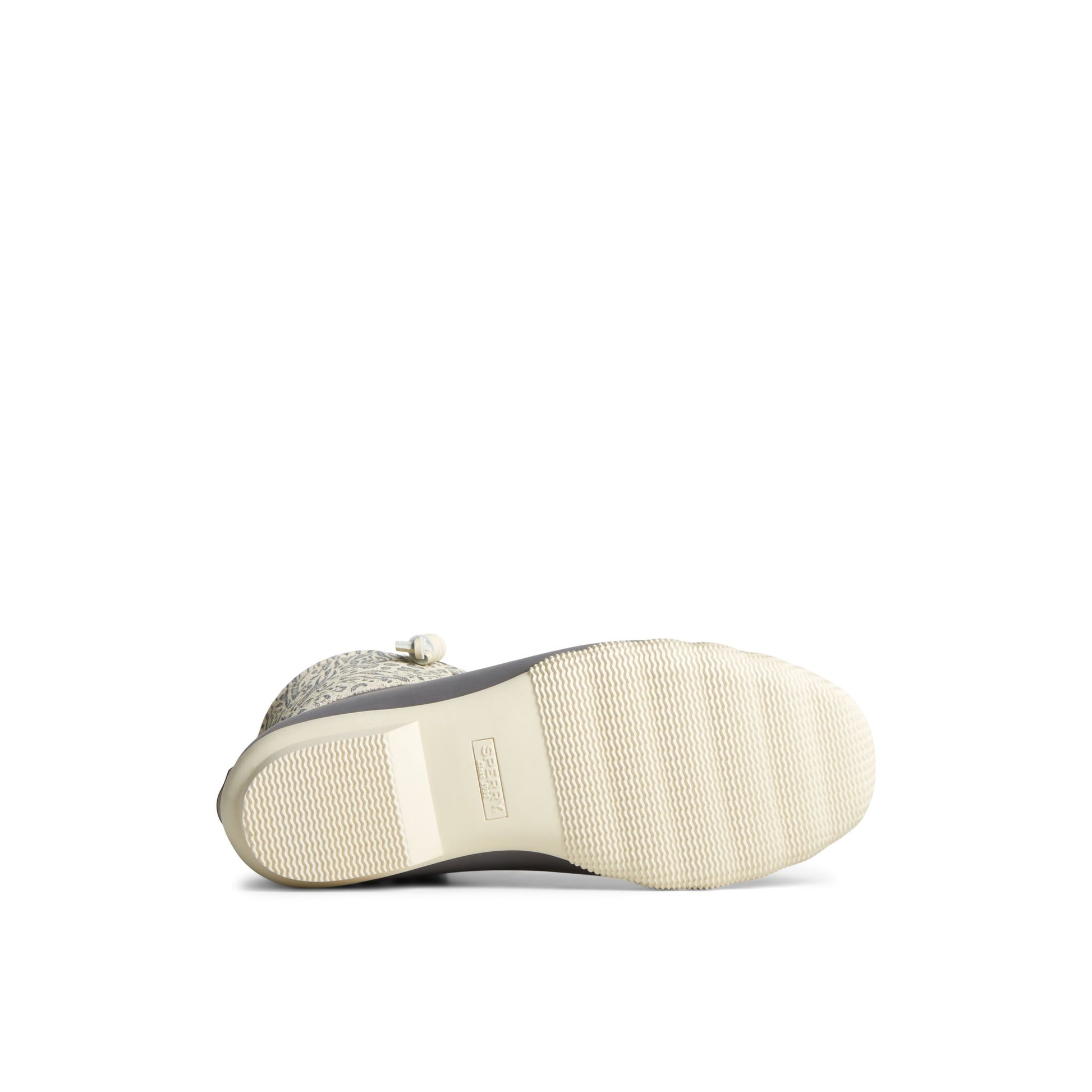 View of Grey Saltwater™ Animal Print Duck Boot Duck Boots's sole